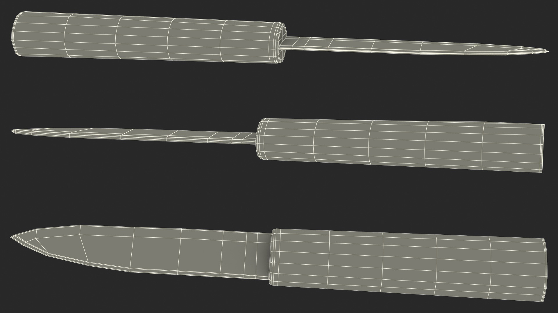 Viking Age Knife and Scabbard 3D model