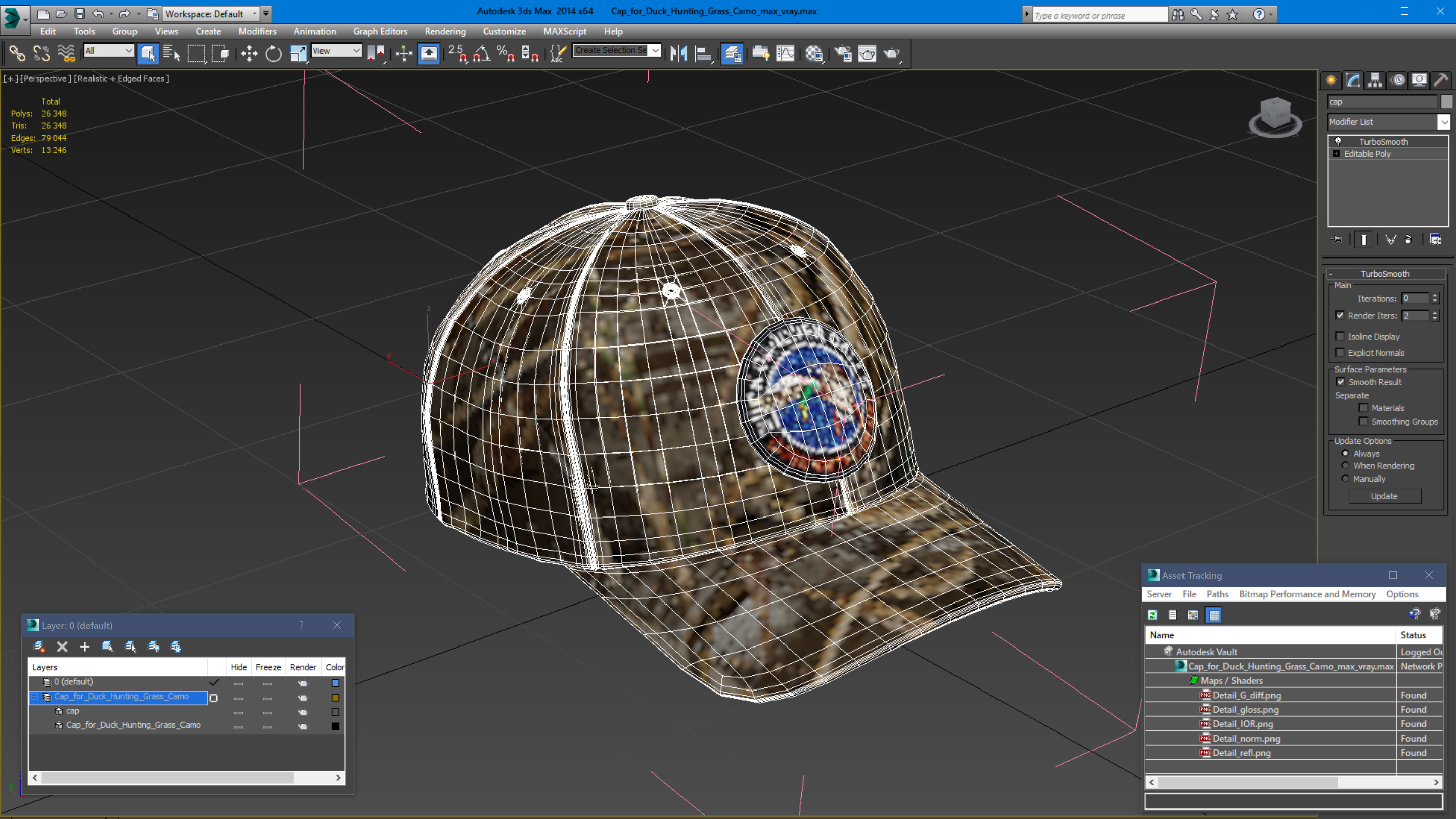 3D Cap for Duck Hunting Grass Camo