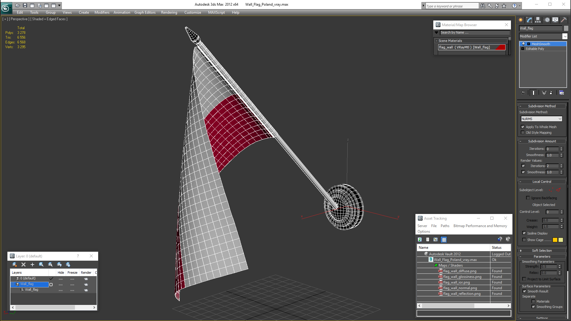 3D Wall Flag Poland