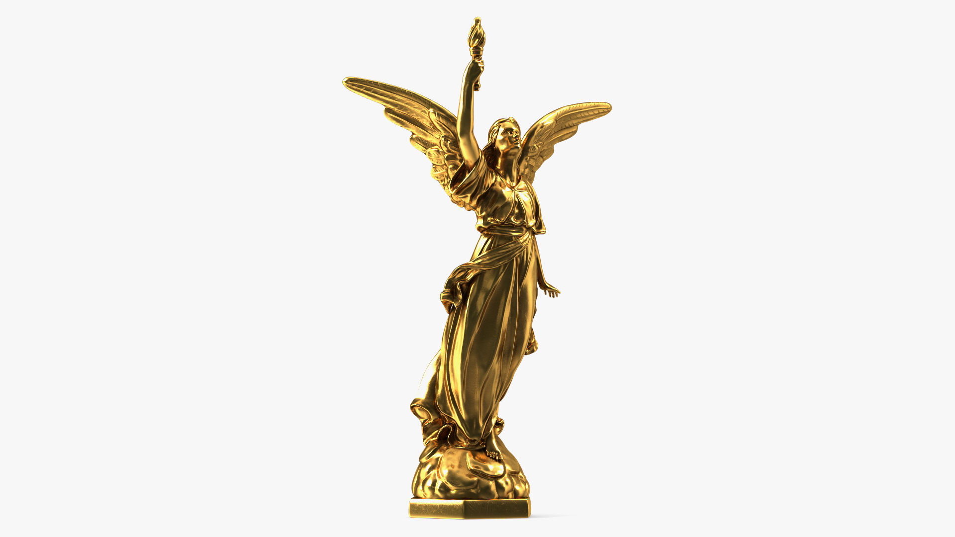 3D model Fantasy Gold Angel Statue