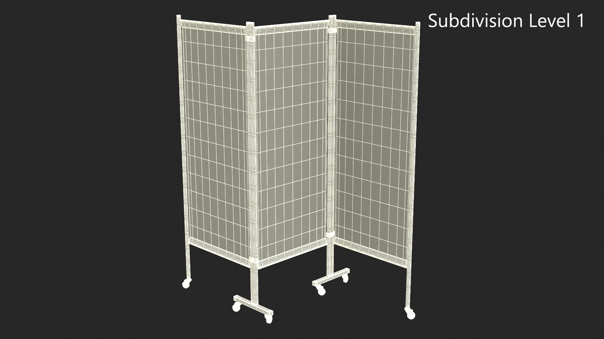 3D Mobile Folding Hospital Privacy Screen model