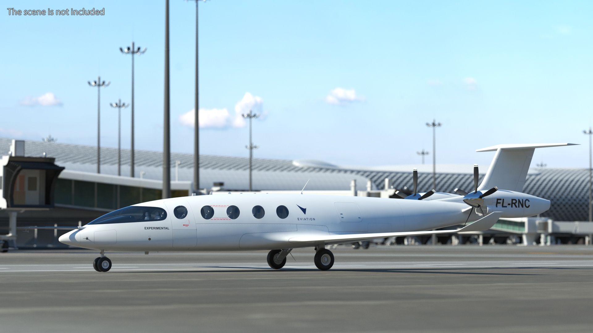 Eviation Alice Electric Aircraft Rigged 3D model