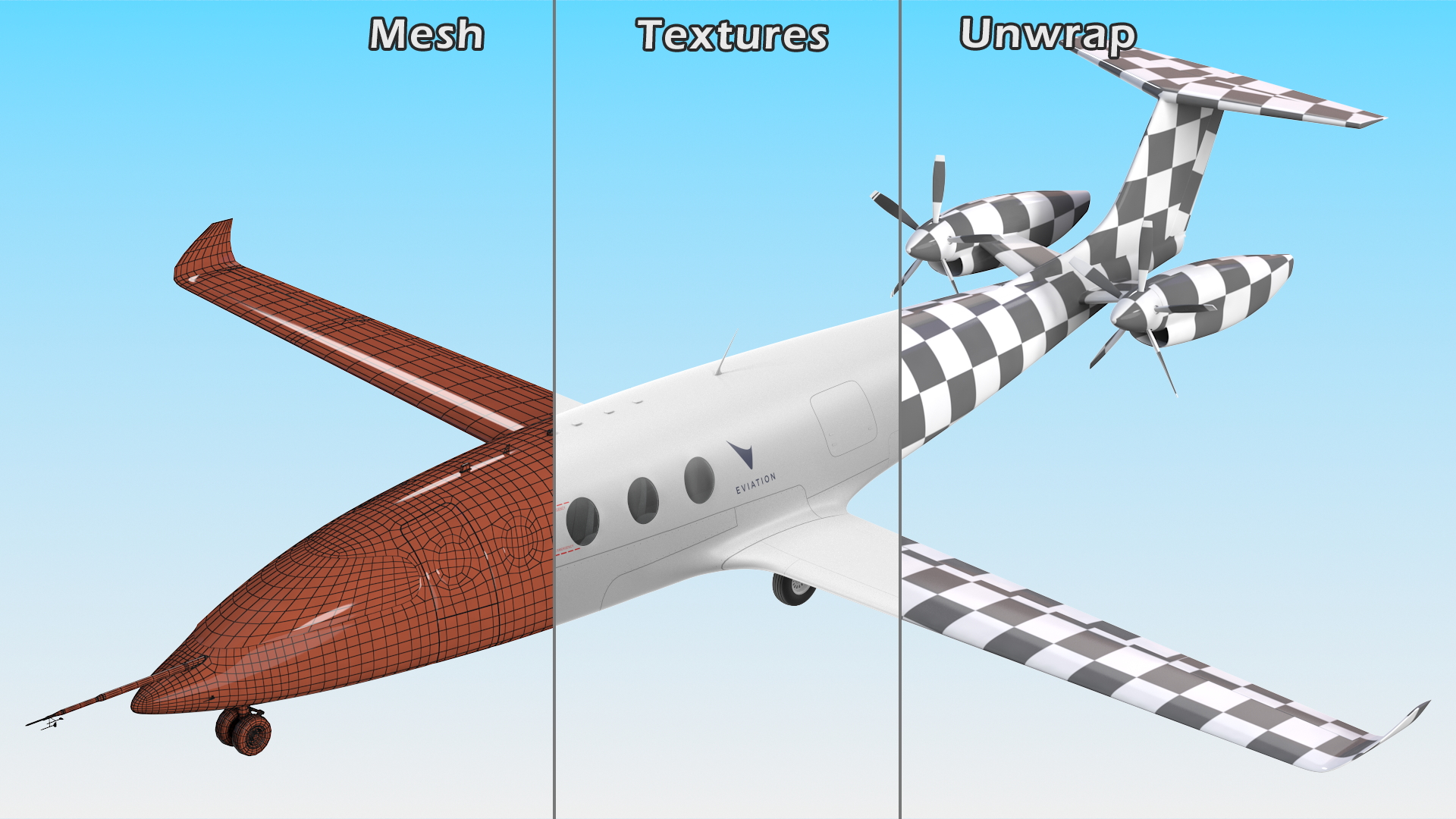 Eviation Alice Electric Aircraft Rigged 3D model