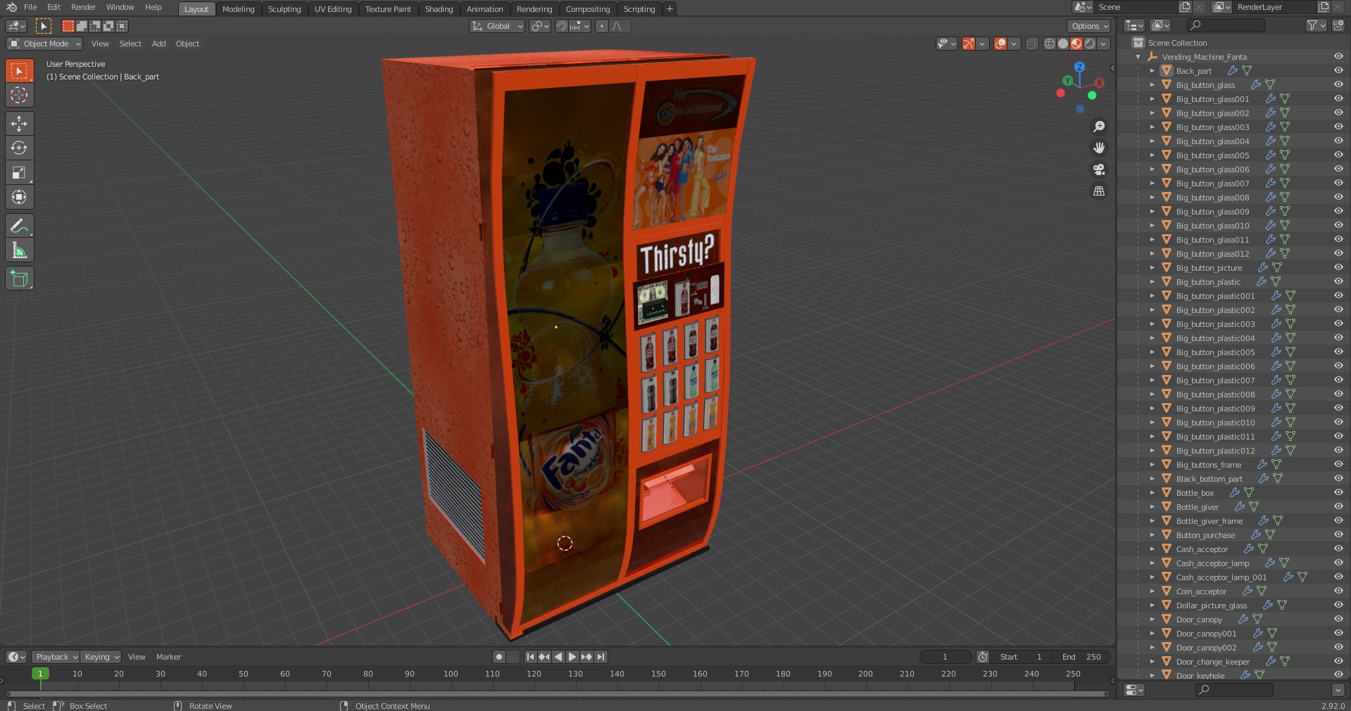 3D Vending Machine Fanta