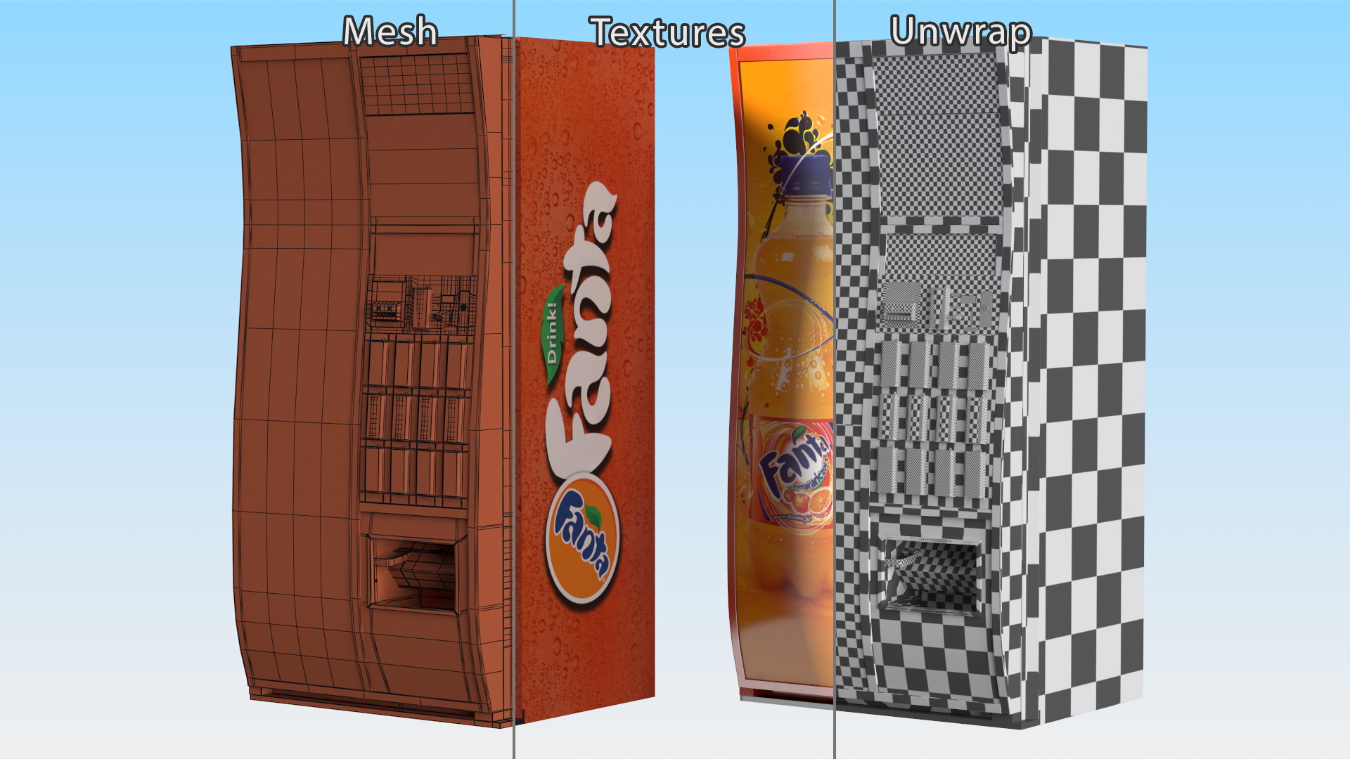 3D Vending Machine Fanta