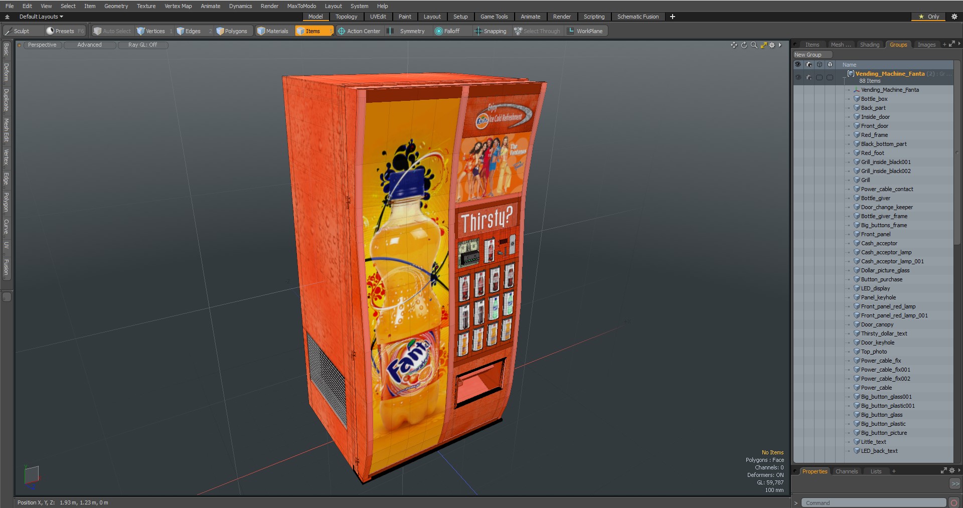 3D Vending Machine Fanta