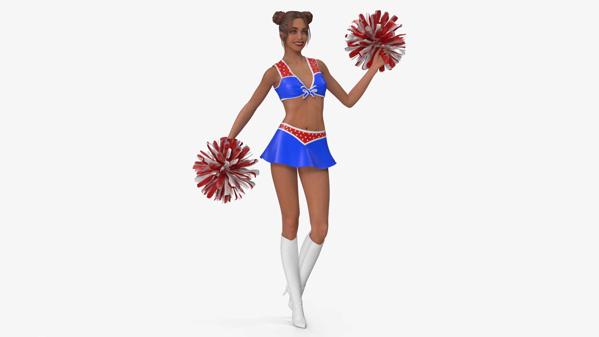 3D model Pompom Dancing European Female