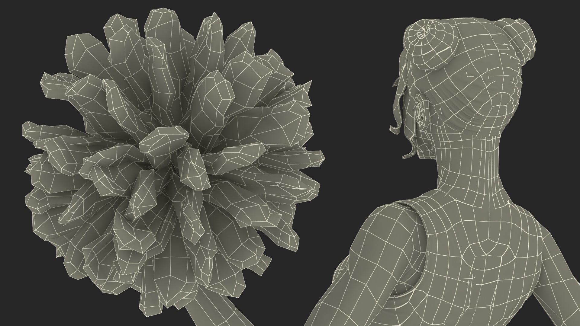 3D model Pompom Dancing European Female