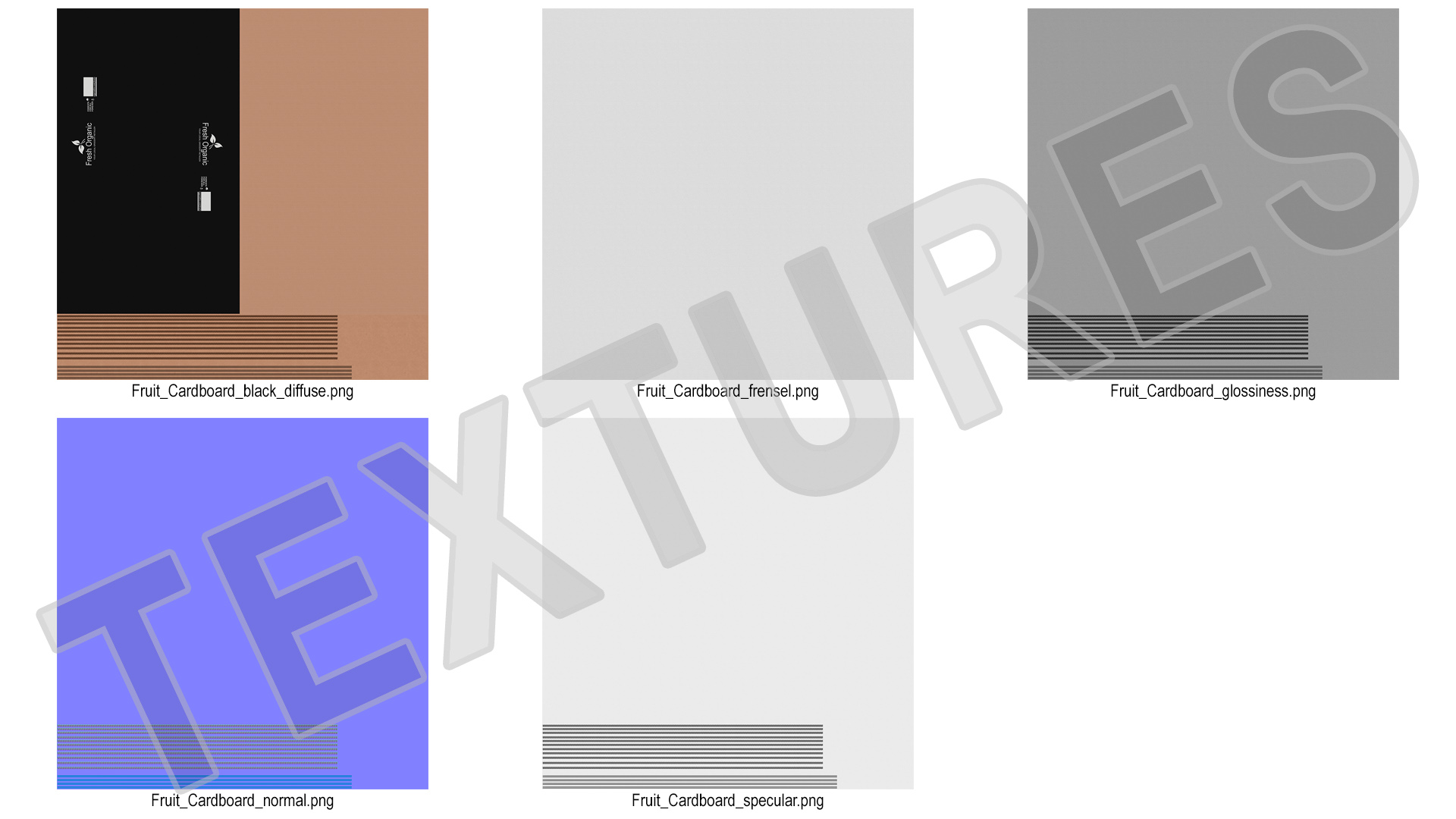 3D Corrugated Paper Fruit Tray Box Black Print model