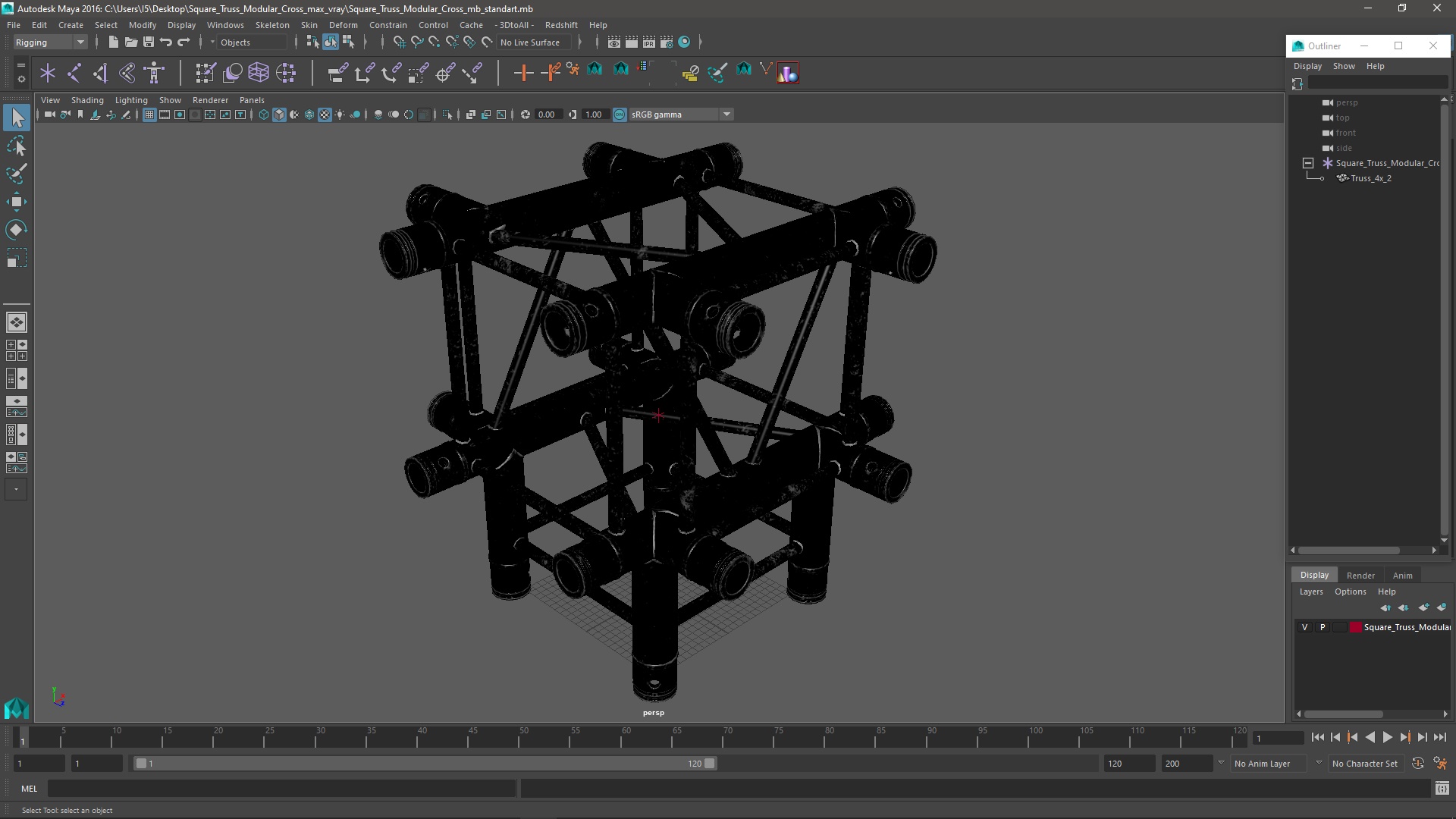 3D Square Truss Modular Cross