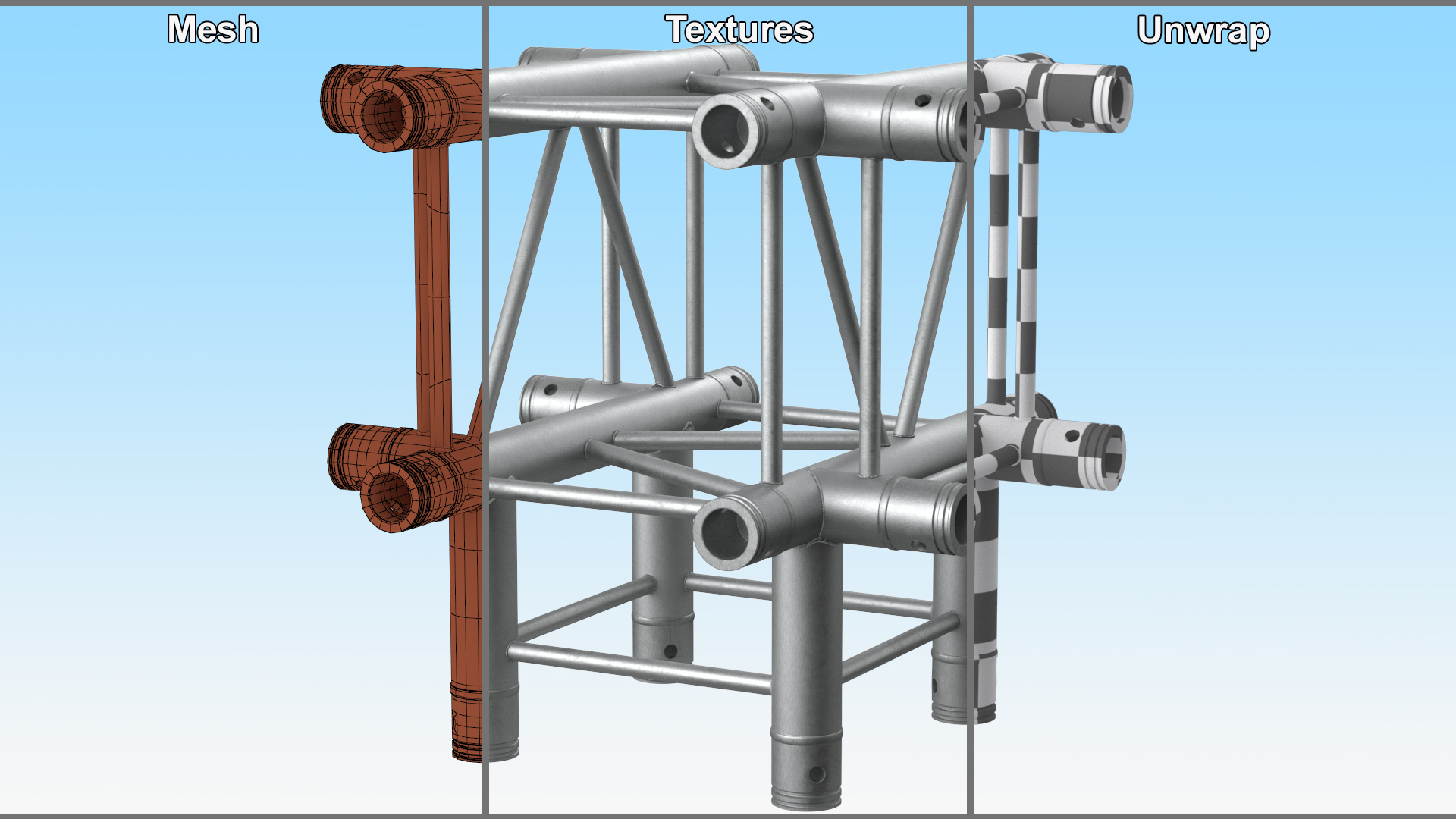 3D Square Truss Modular Cross