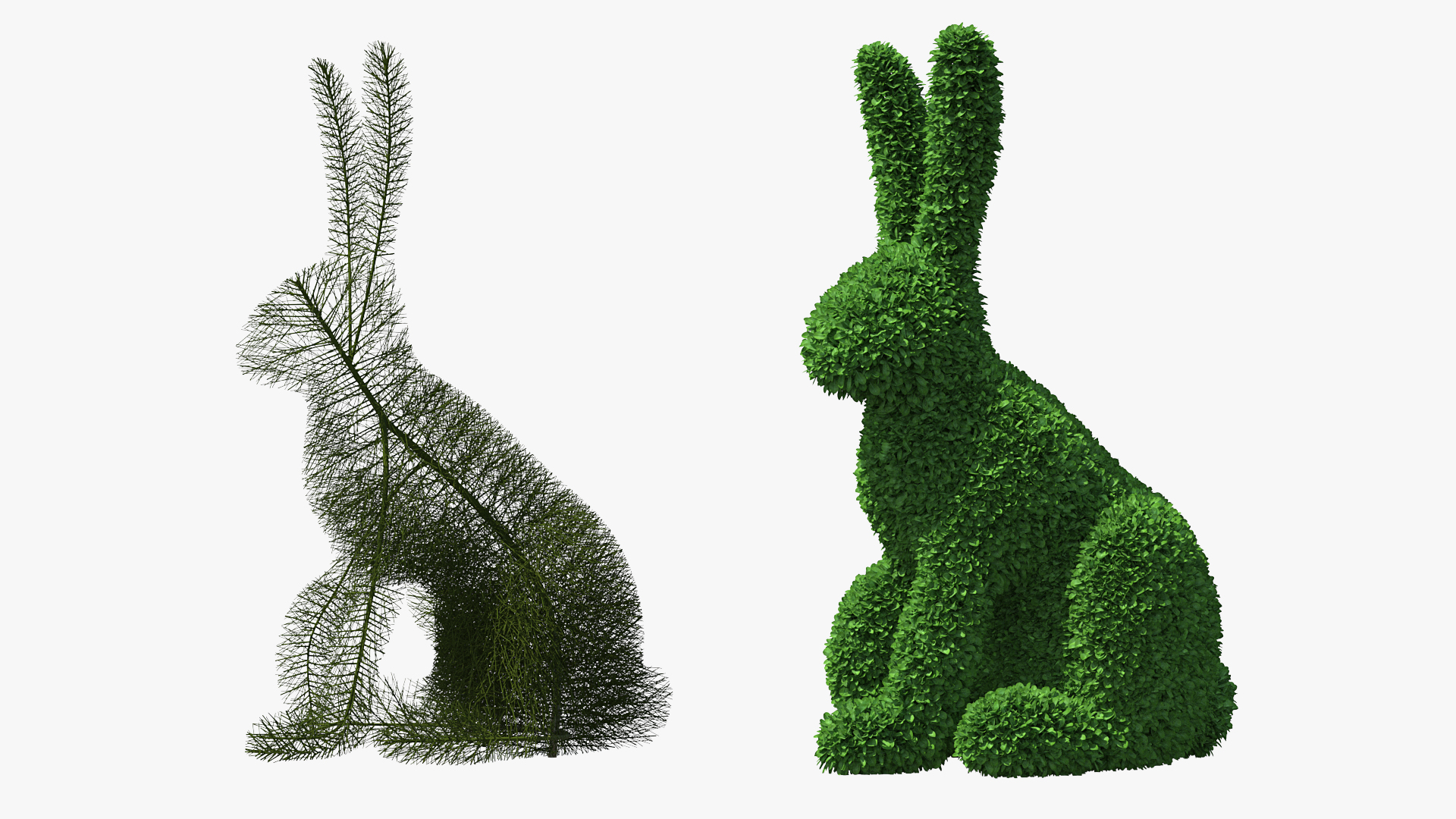 Rabbit Topiary Sculpture 3D model