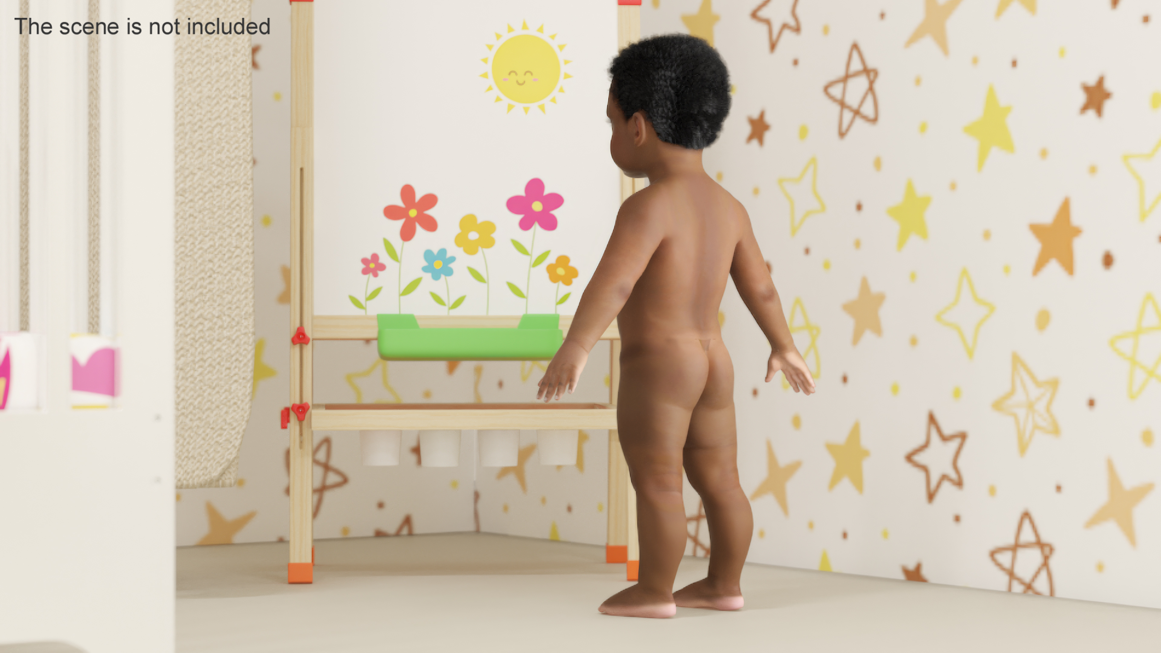 3D African Baby Boy