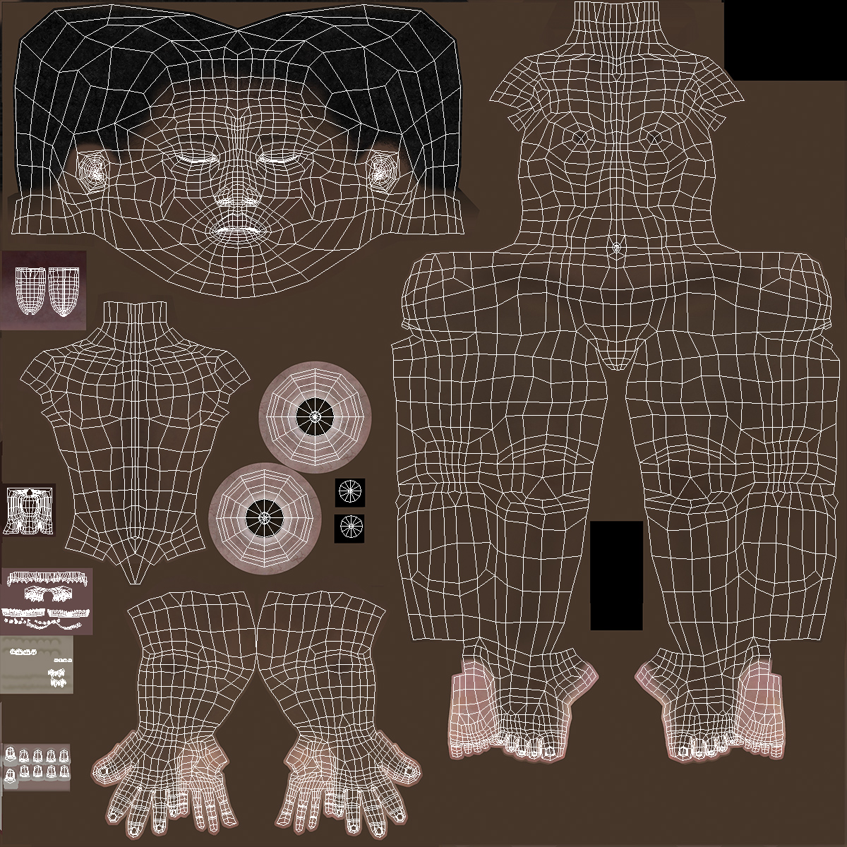 3D African Baby Boy