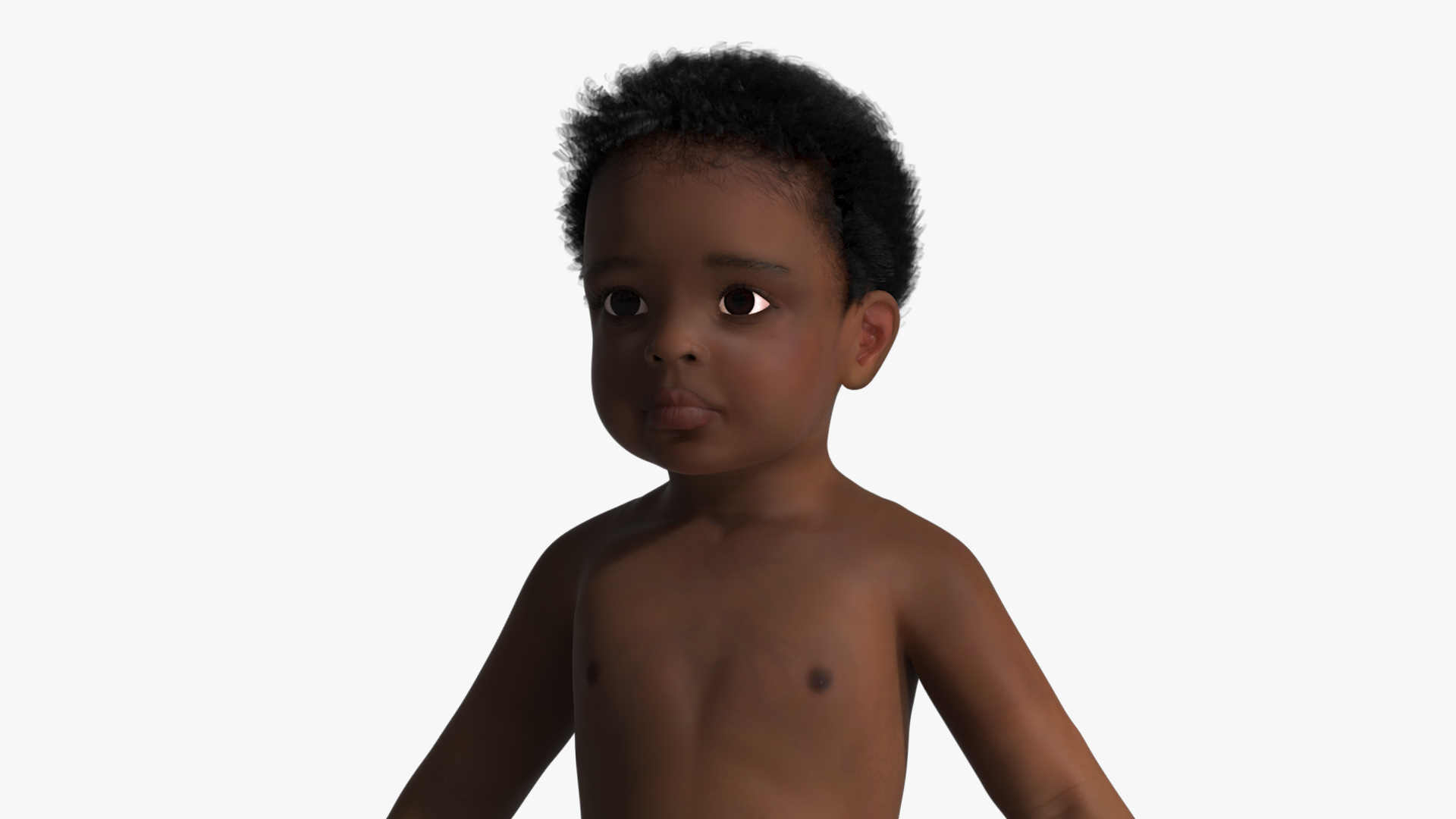 3D African Baby Boy