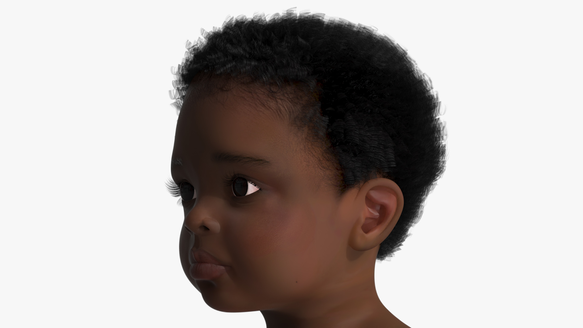 3D African Baby Boy