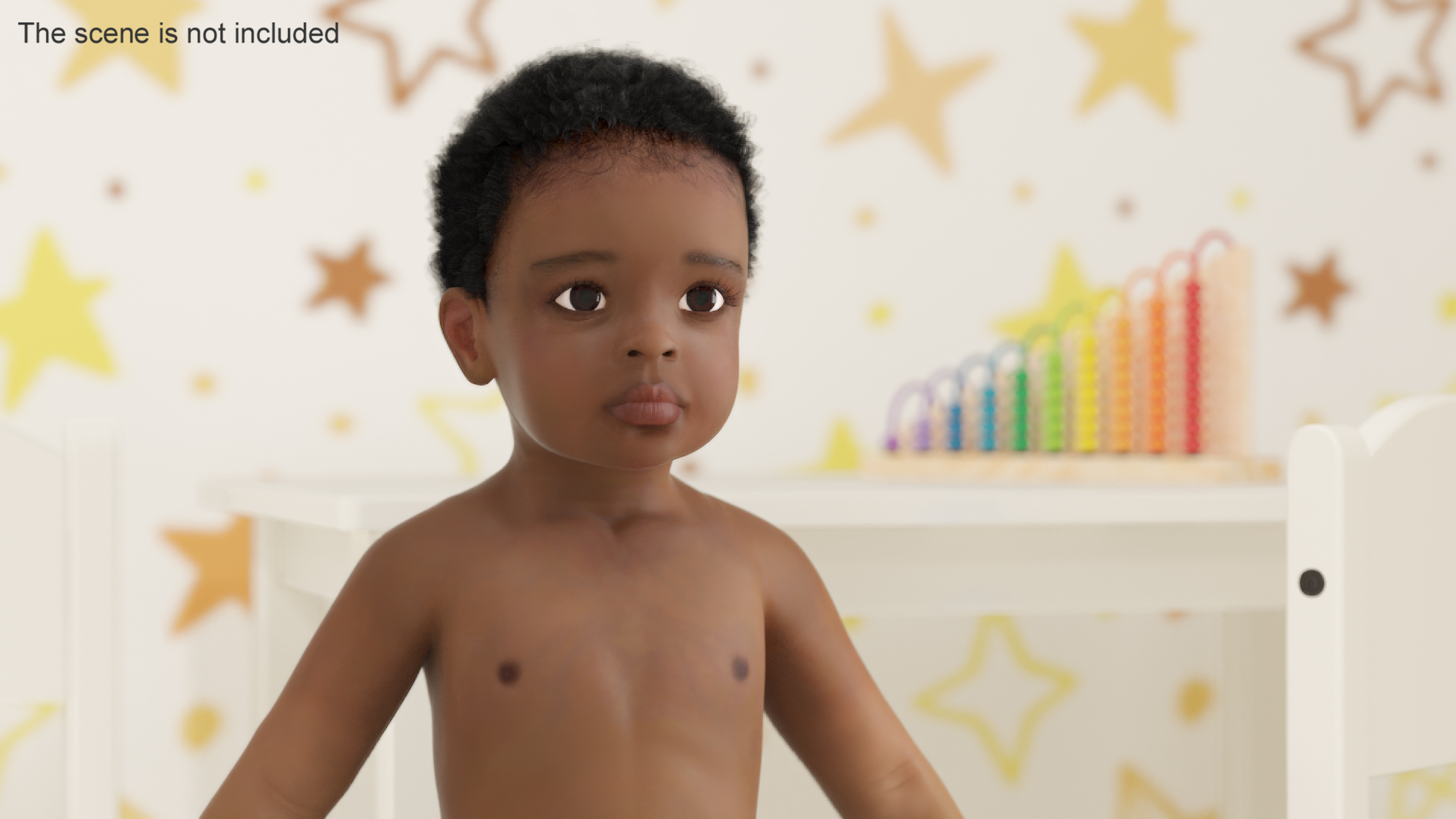3D African Baby Boy