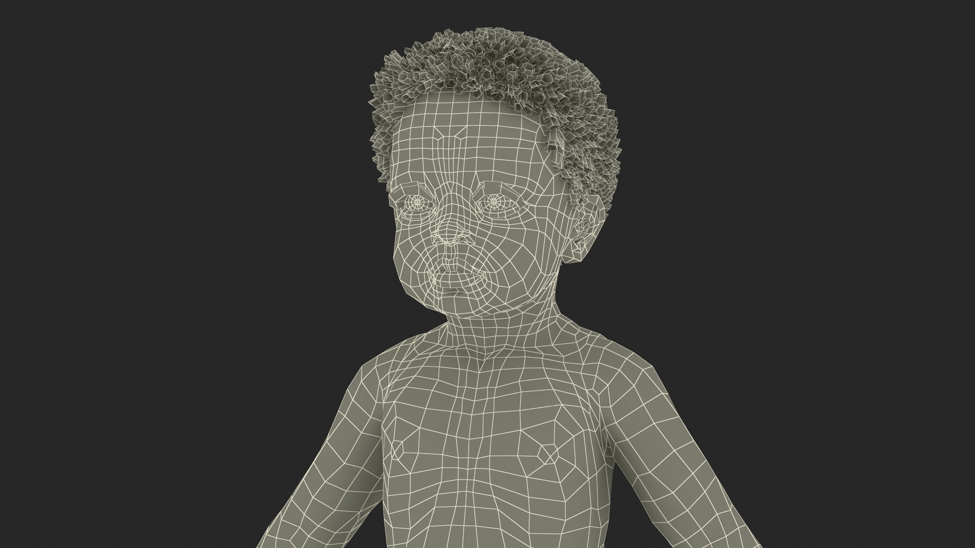 3D African Baby Boy