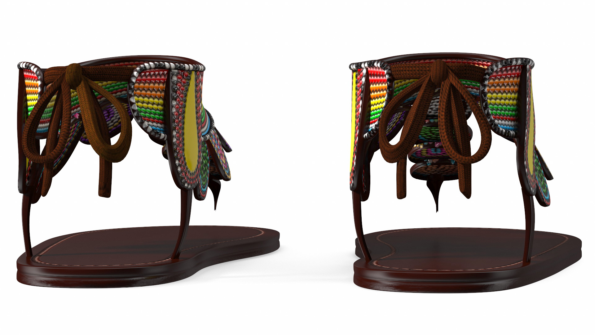 3D African Women Sandals