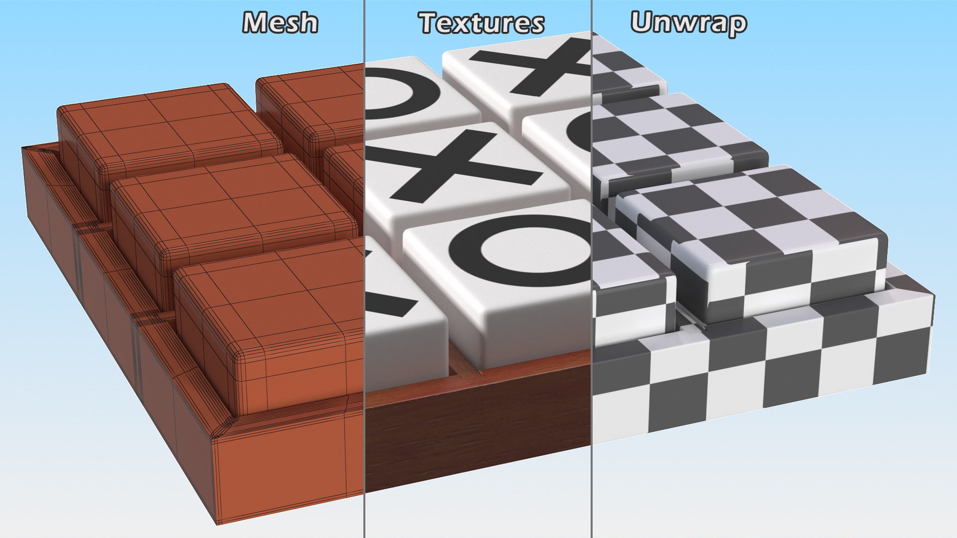 Desktop Tic Tac Toe Game 3D model