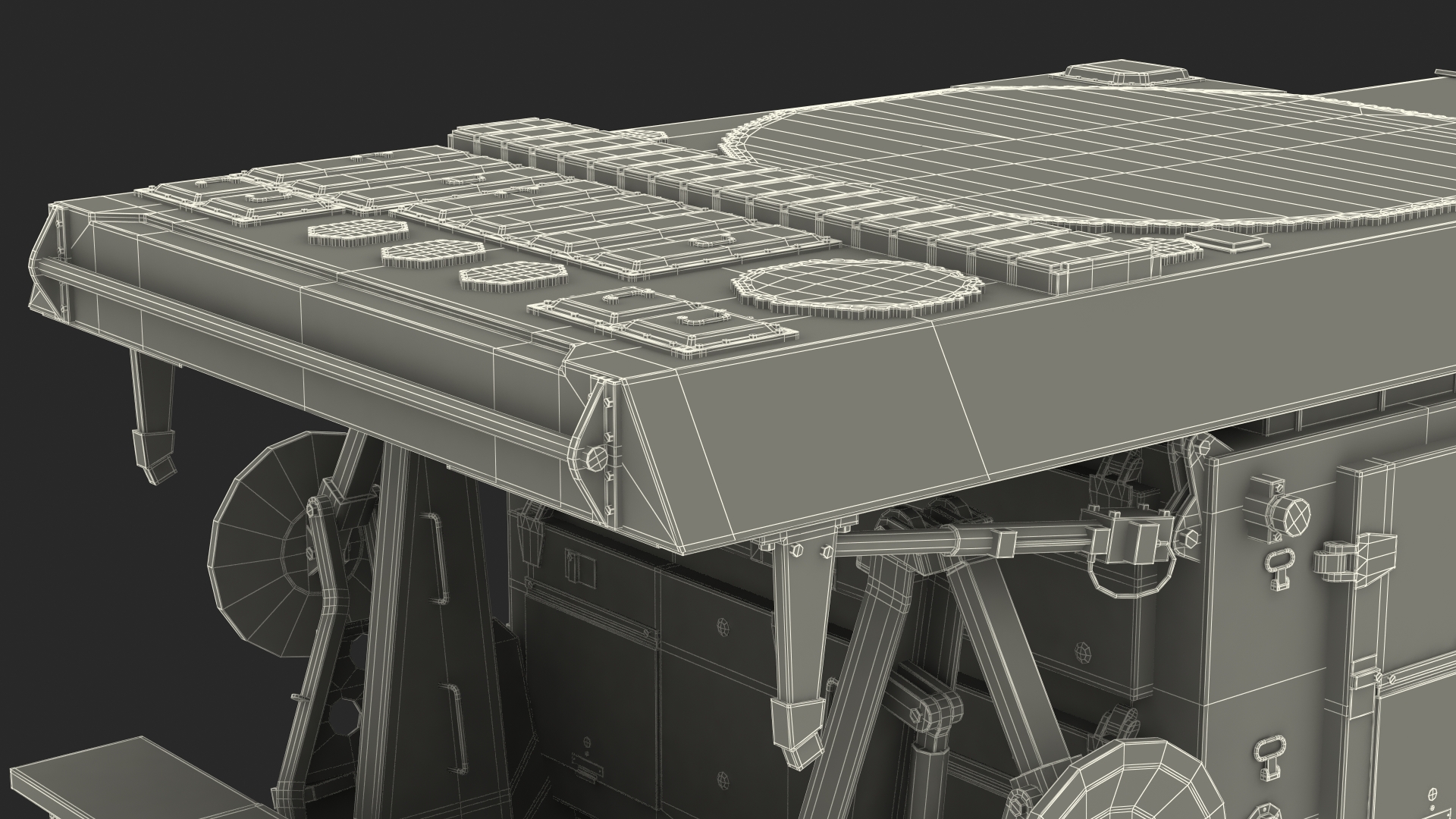 Patriot Camouflage AN MPQ53 Radar Set Rigged 3D model