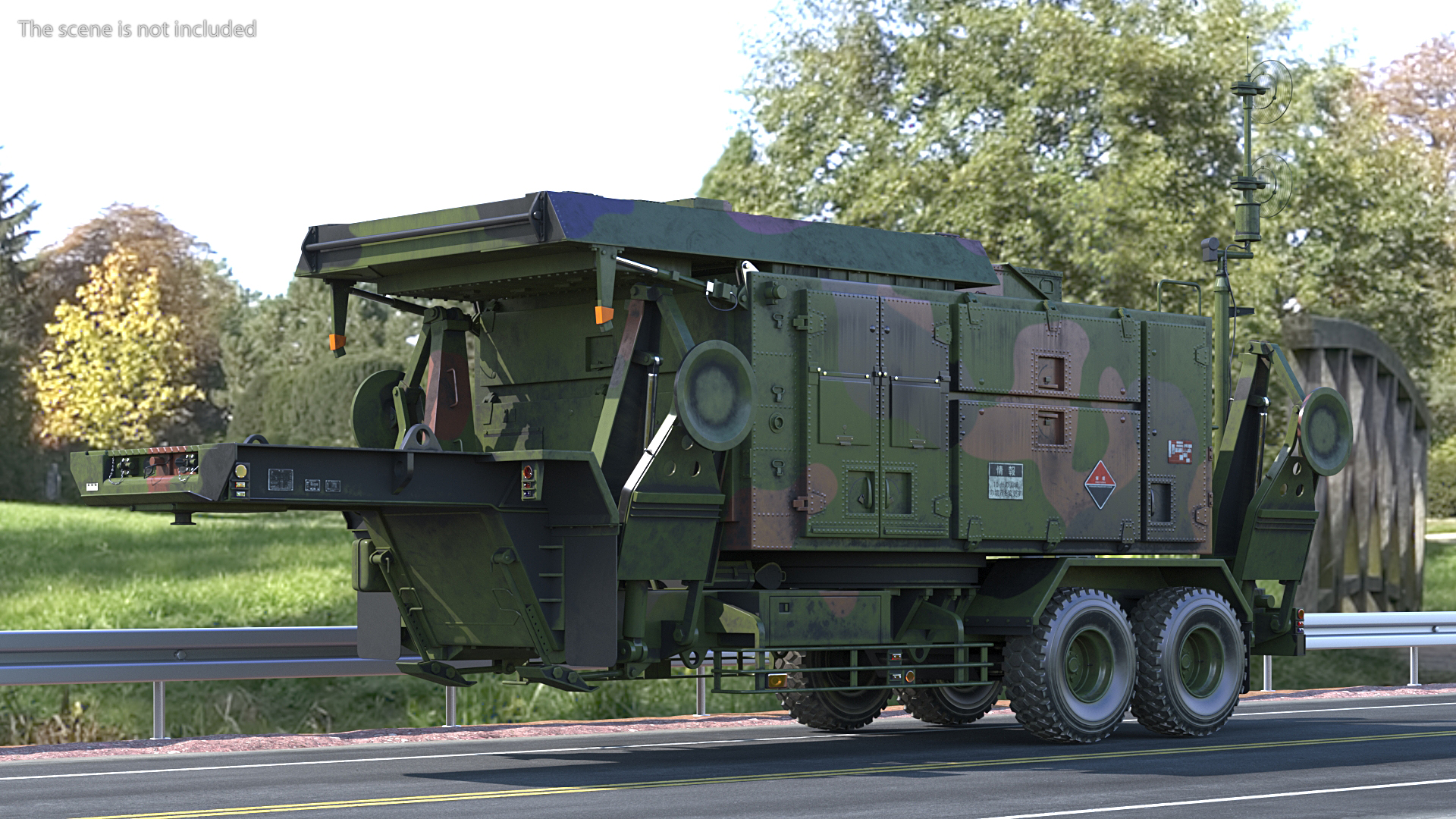 Patriot Camouflage AN MPQ53 Radar Set Rigged 3D model