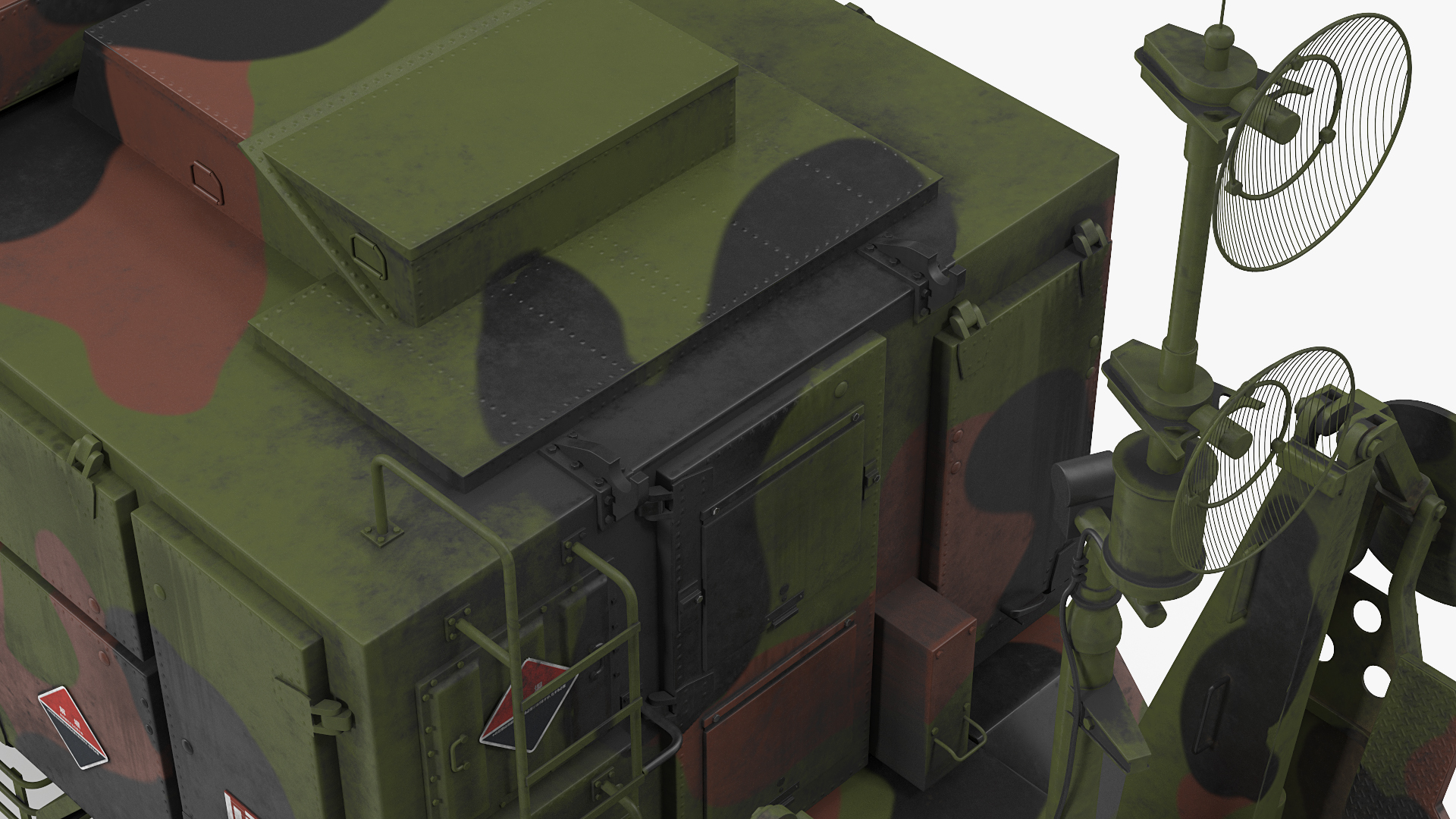 Patriot Camouflage AN MPQ53 Radar Set Rigged 3D model