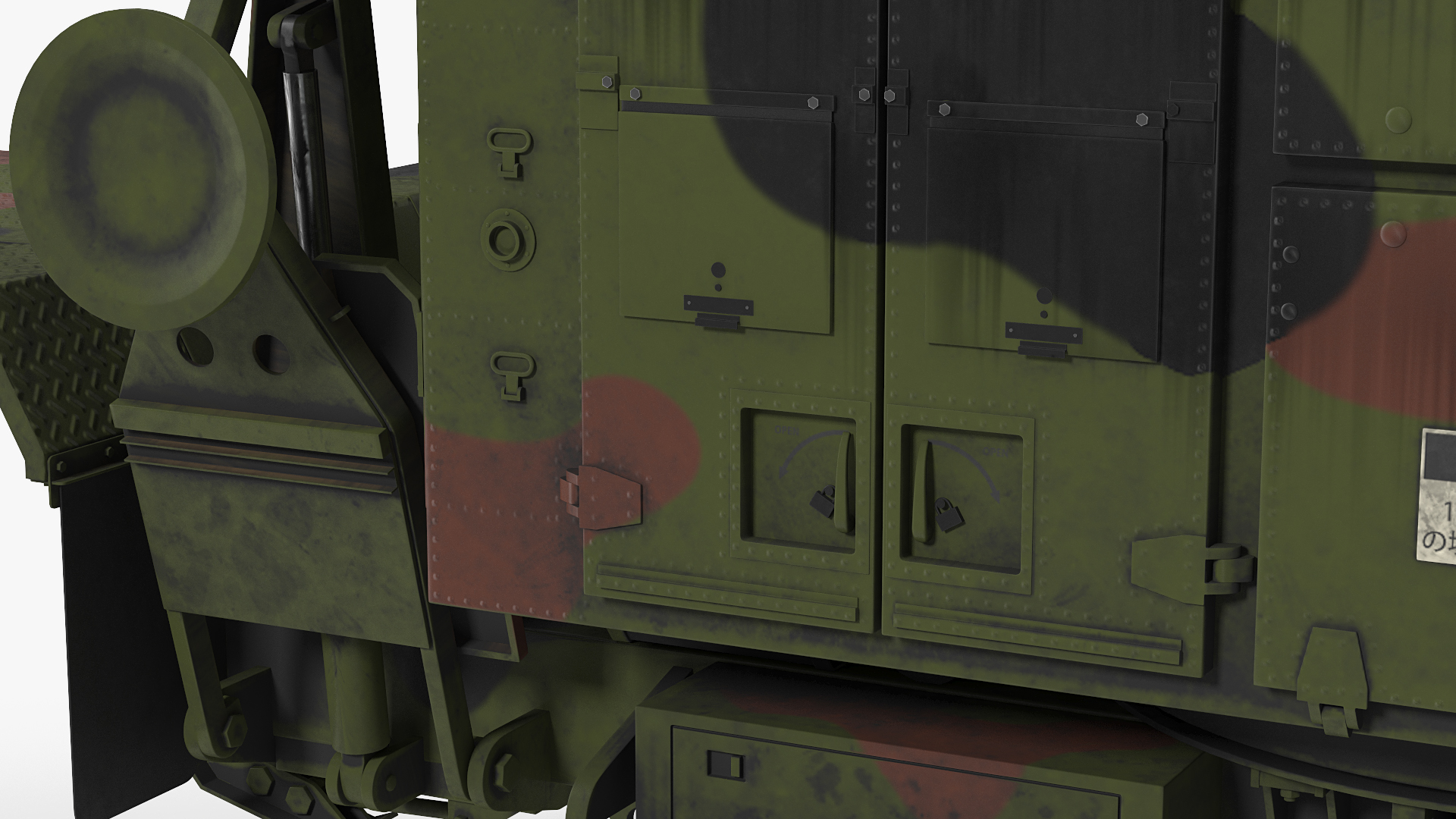 Patriot Camouflage AN MPQ53 Radar Set Rigged 3D model