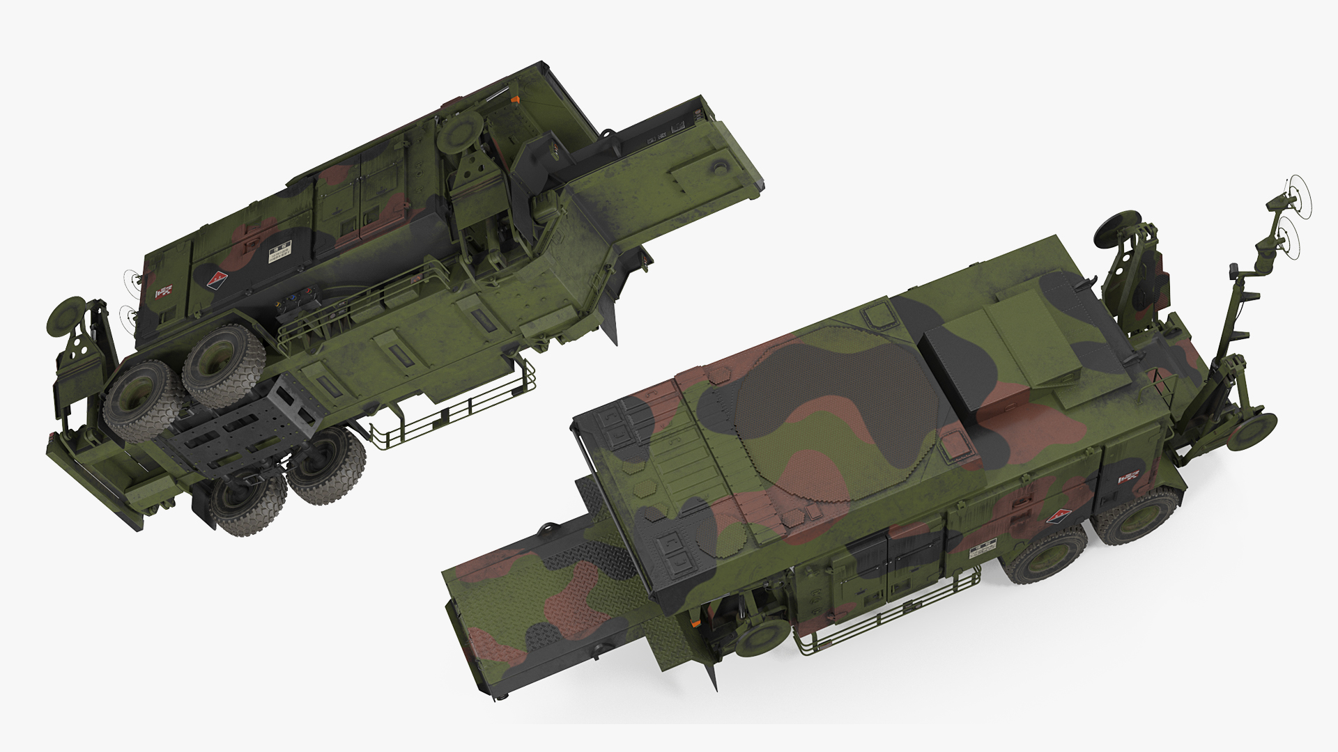 Patriot Camouflage AN MPQ53 Radar Set Rigged 3D model