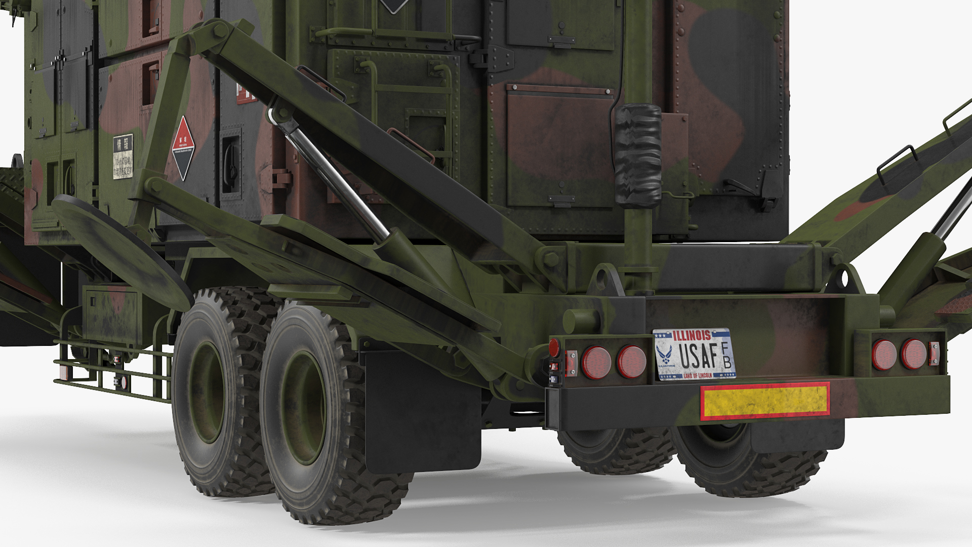 Patriot Camouflage AN MPQ53 Radar Set Rigged 3D model