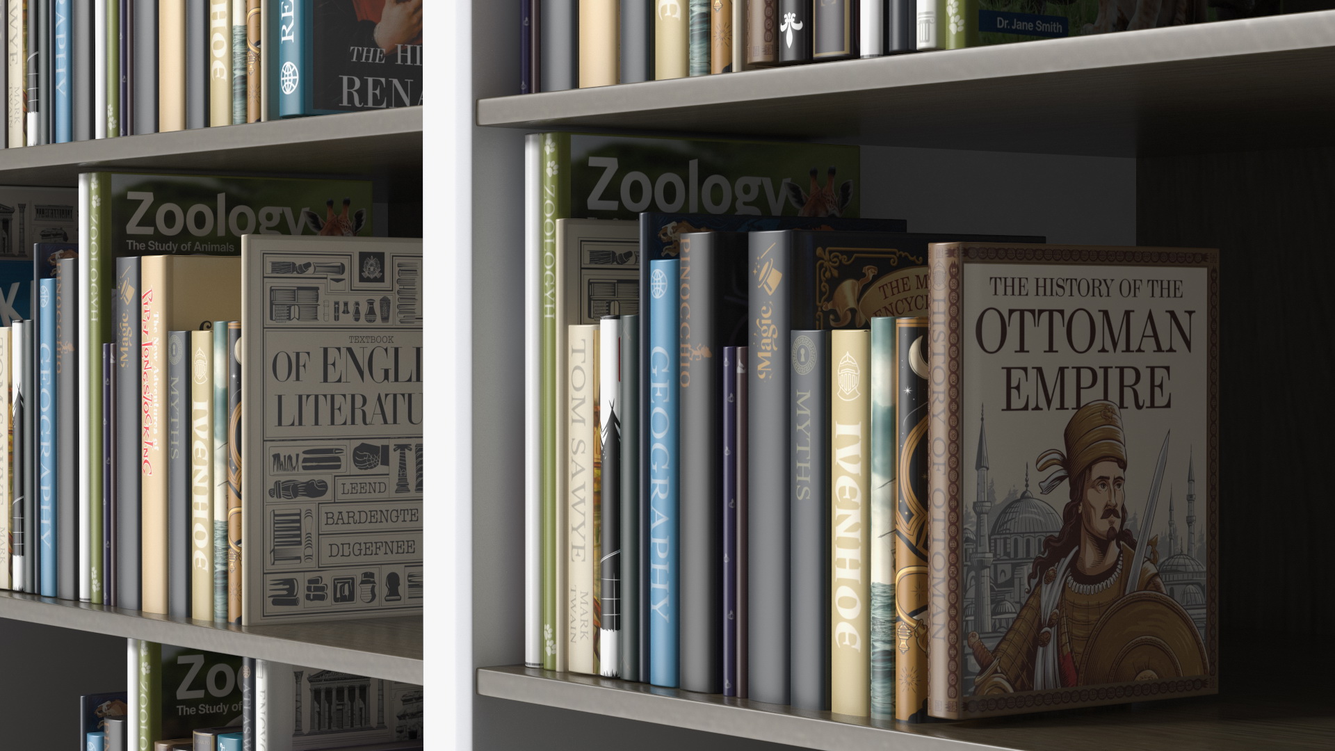 3D model Large Bookshelf