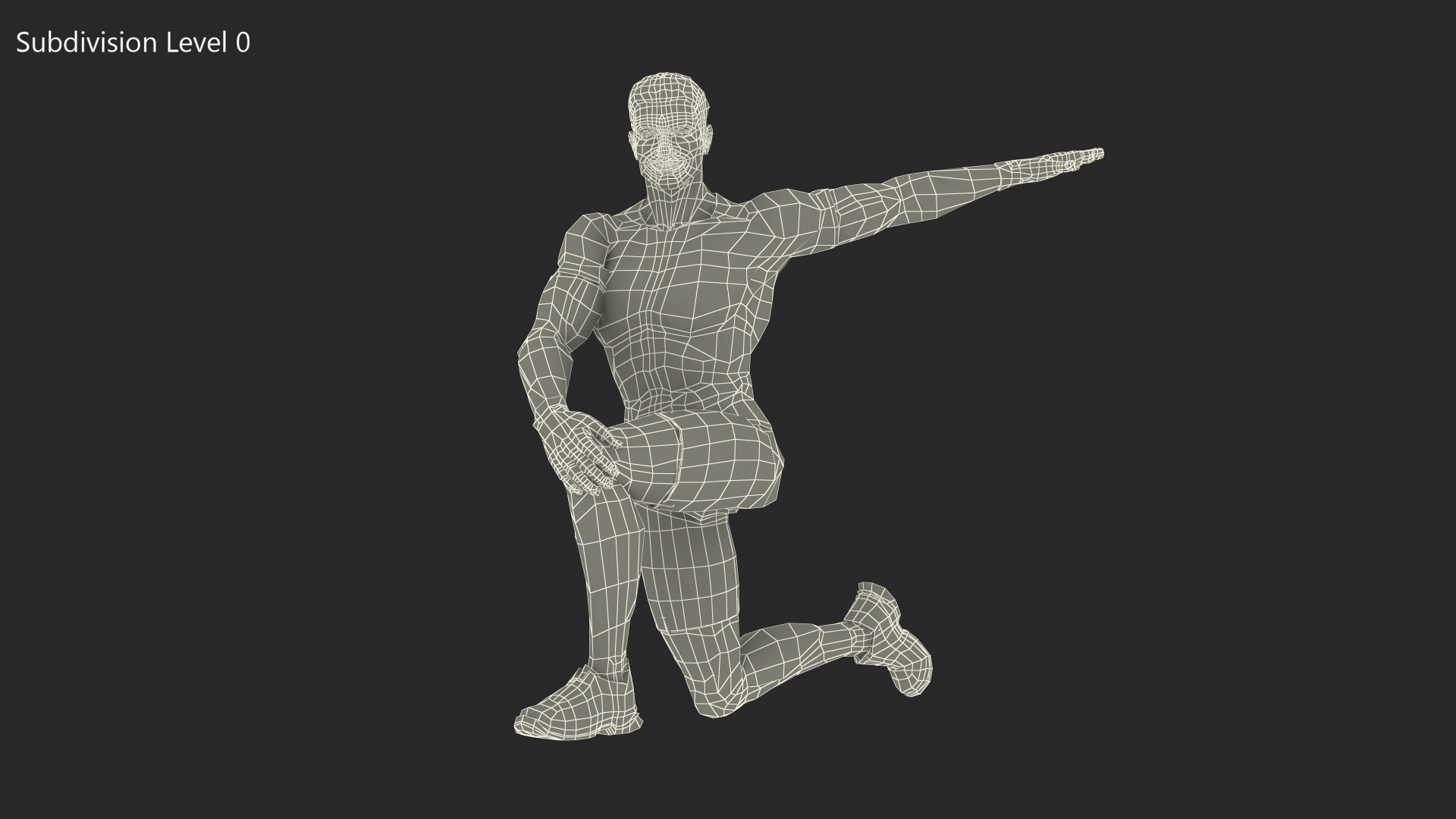Athletic Man doing Lunge and Twist 3D model