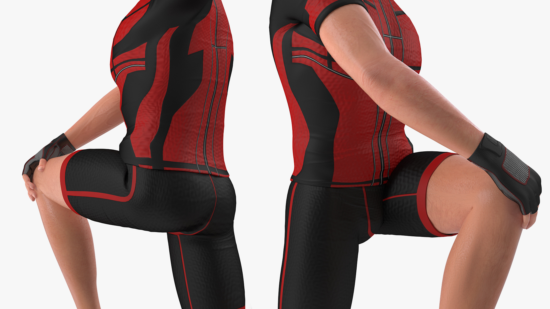 Athletic Man doing Lunge and Twist 3D model
