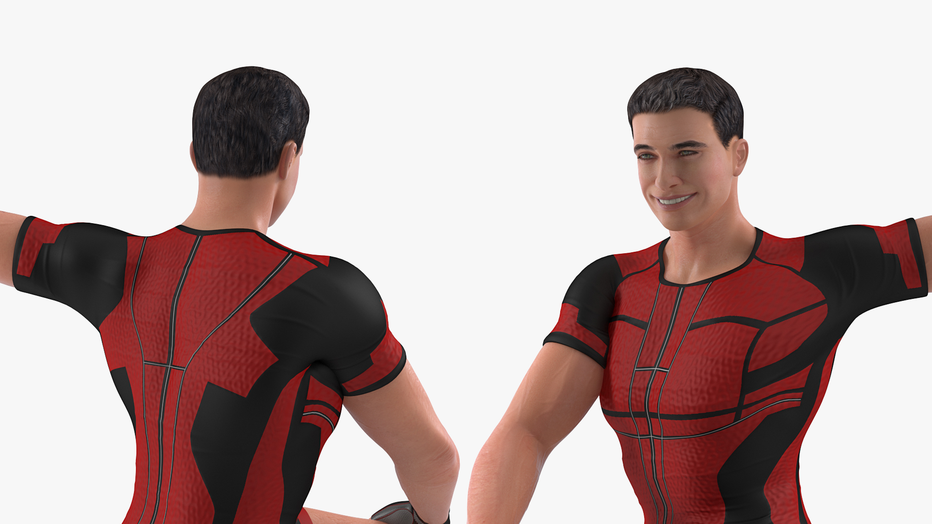 Athletic Man doing Lunge and Twist 3D model