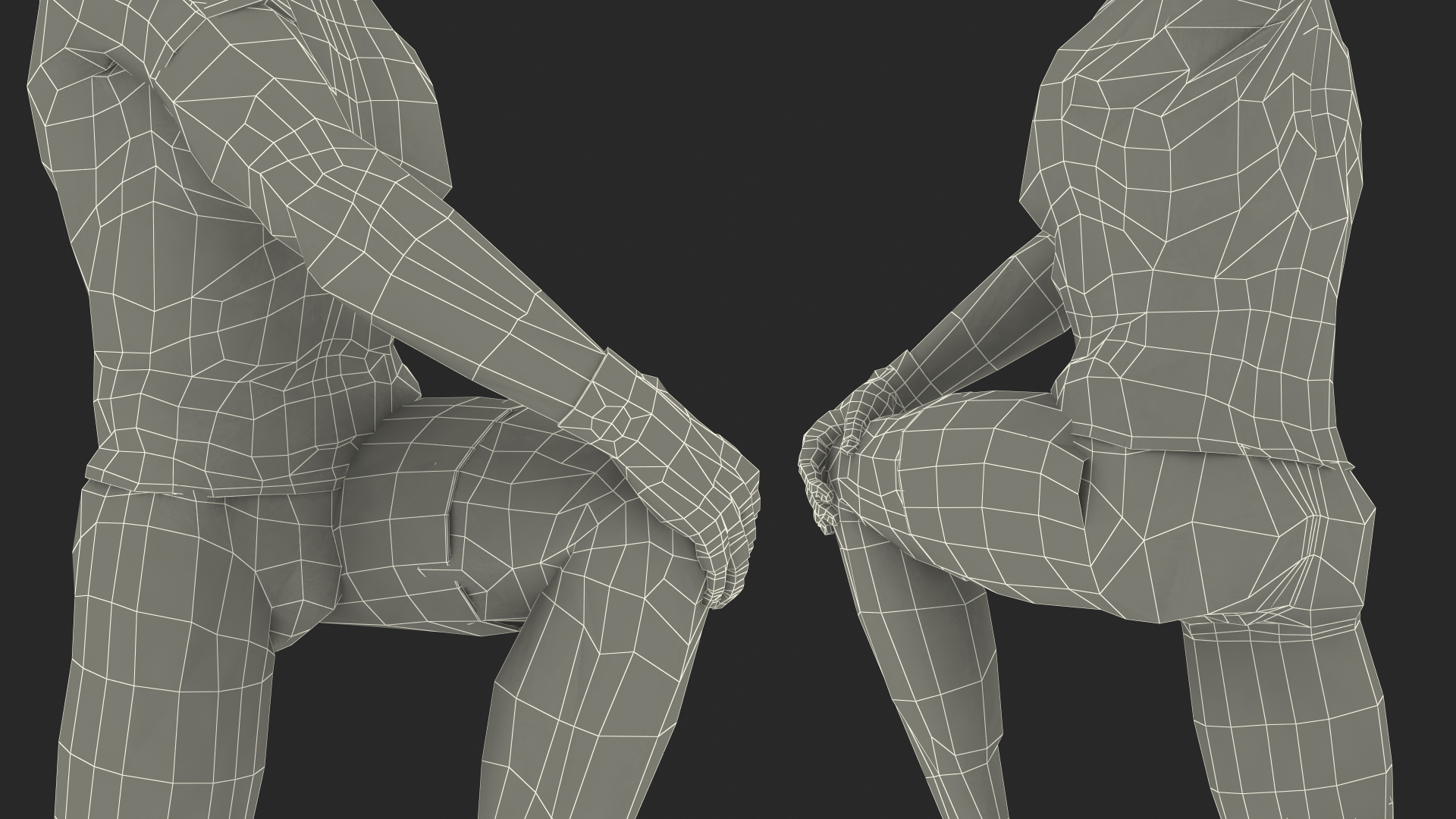 Athletic Man doing Lunge and Twist 3D model