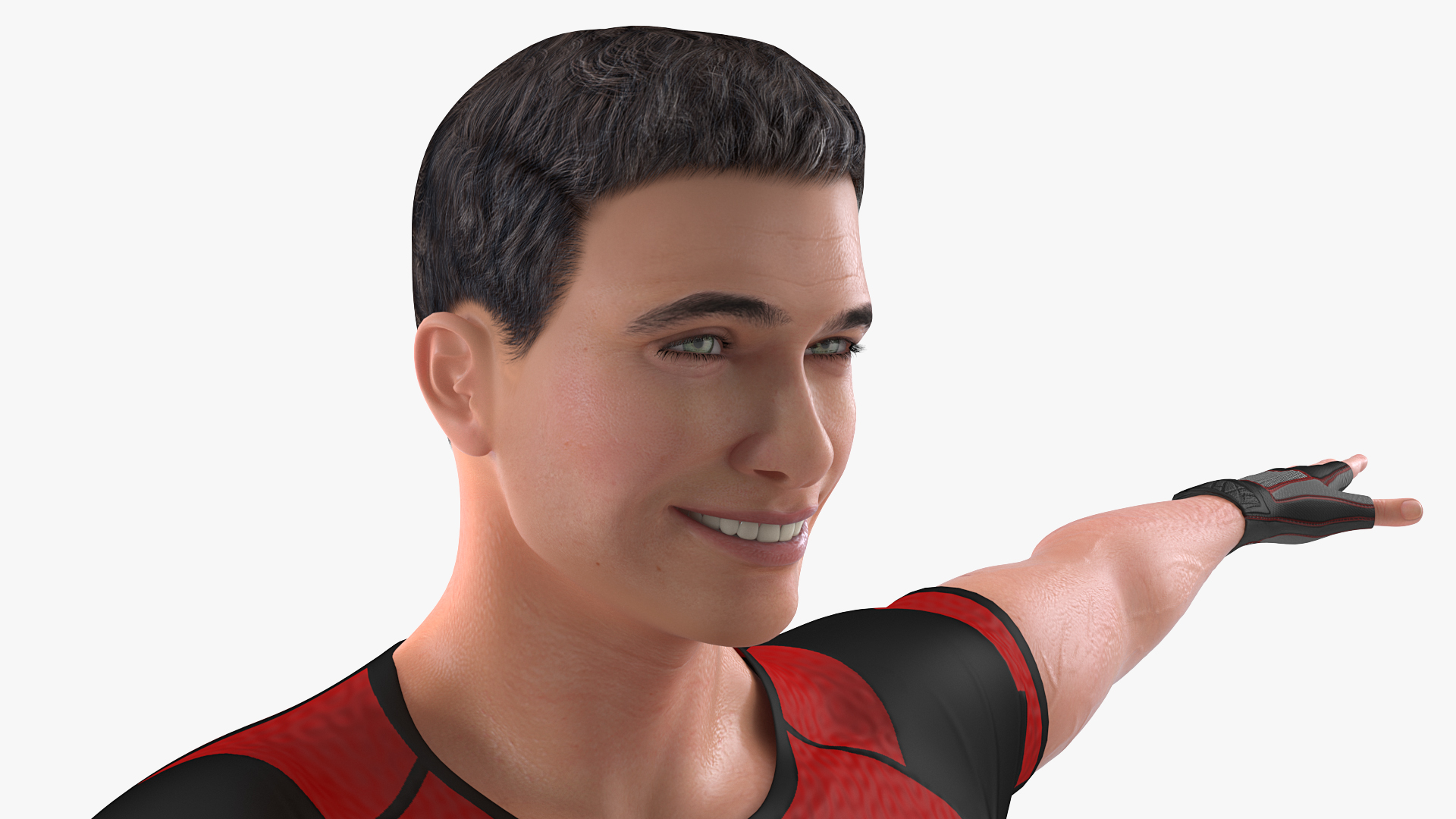 Athletic Man doing Lunge and Twist 3D model