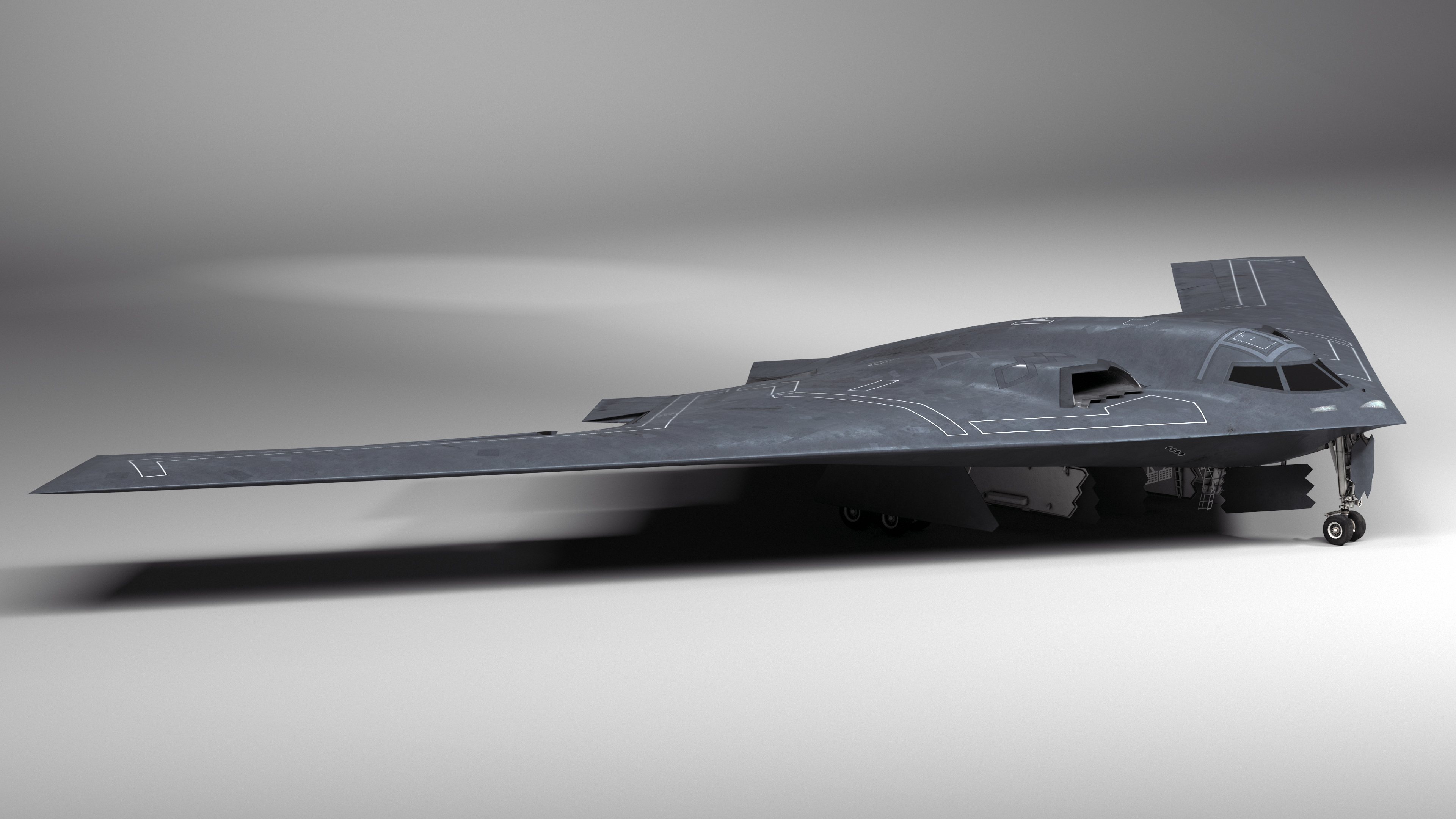 3D model Long-Range Penetration Bomber Aircraft Rigged