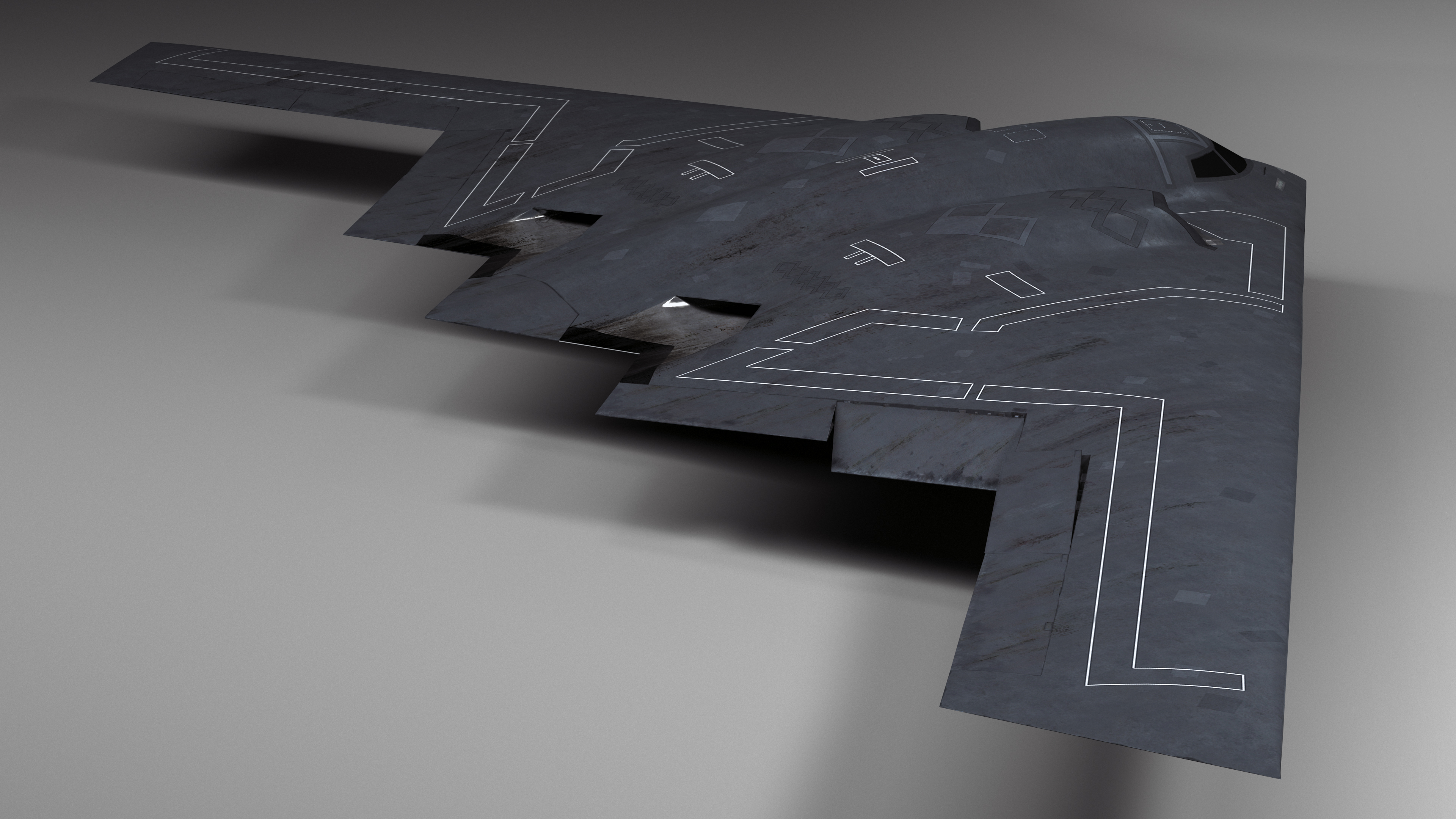 3D model Long-Range Penetration Bomber Aircraft Rigged