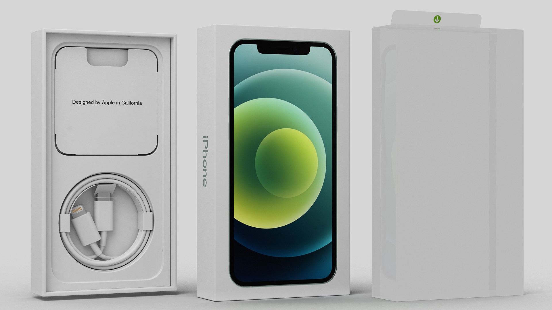 iPhone 12 Package Box Green 3D