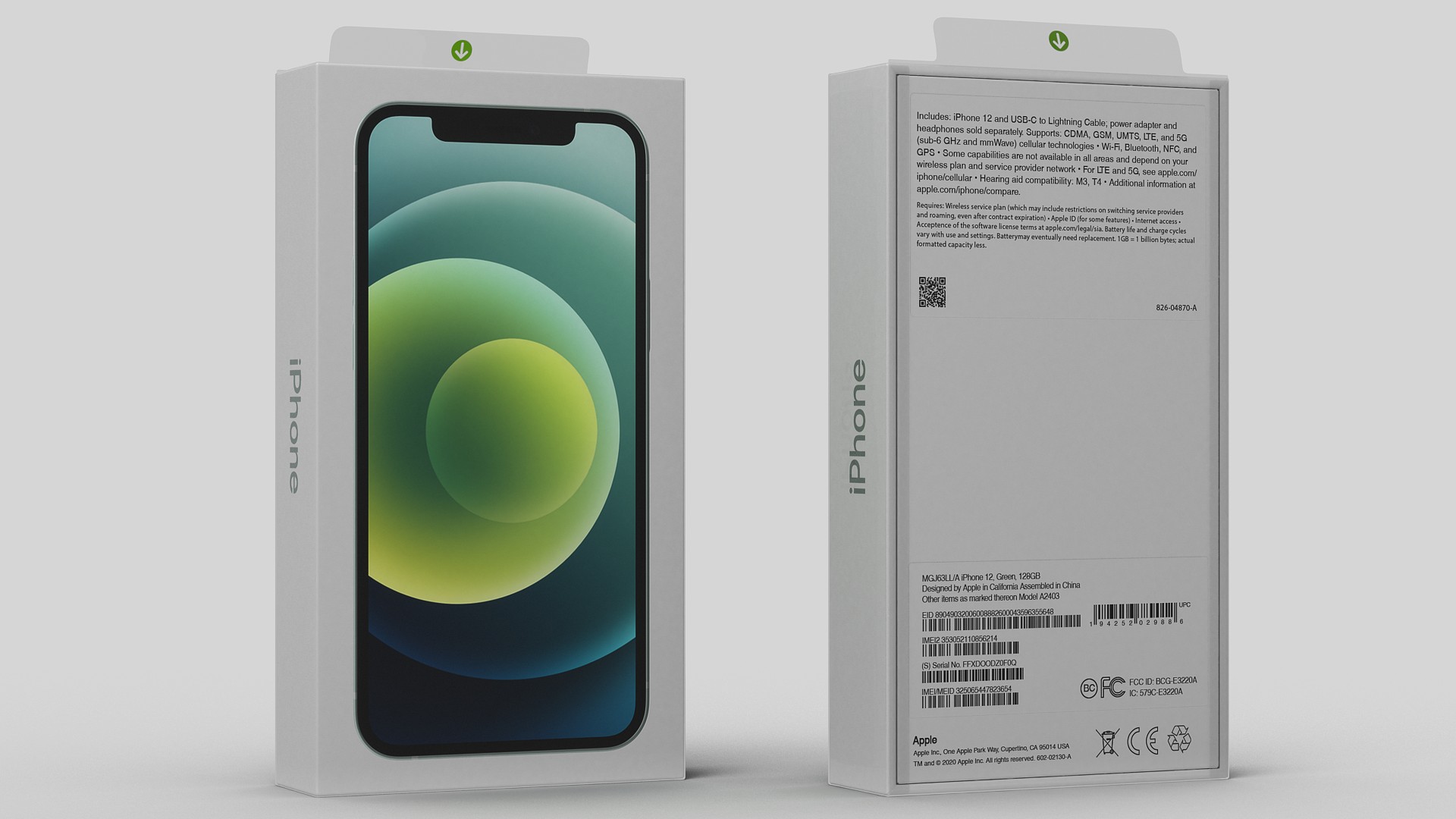 iPhone 12 Package Box Green 3D
