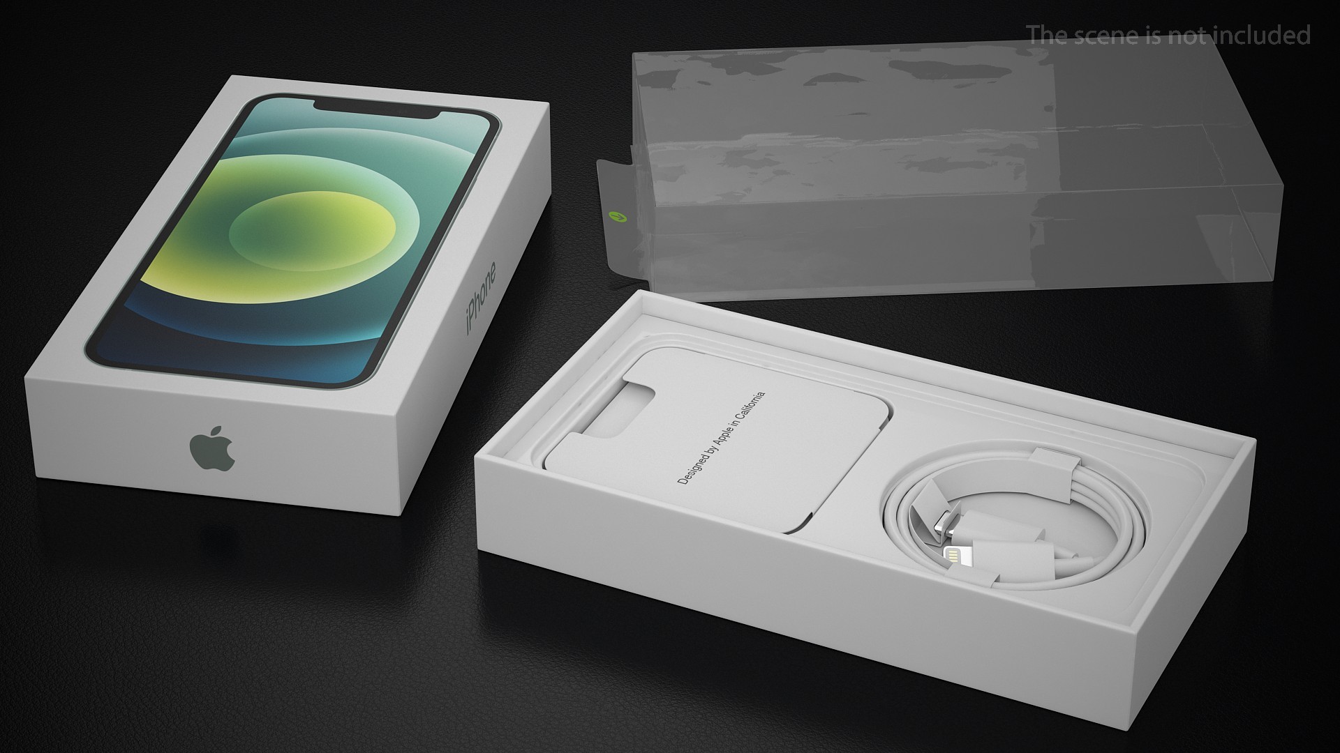 iPhone 12 Package Box Green 3D