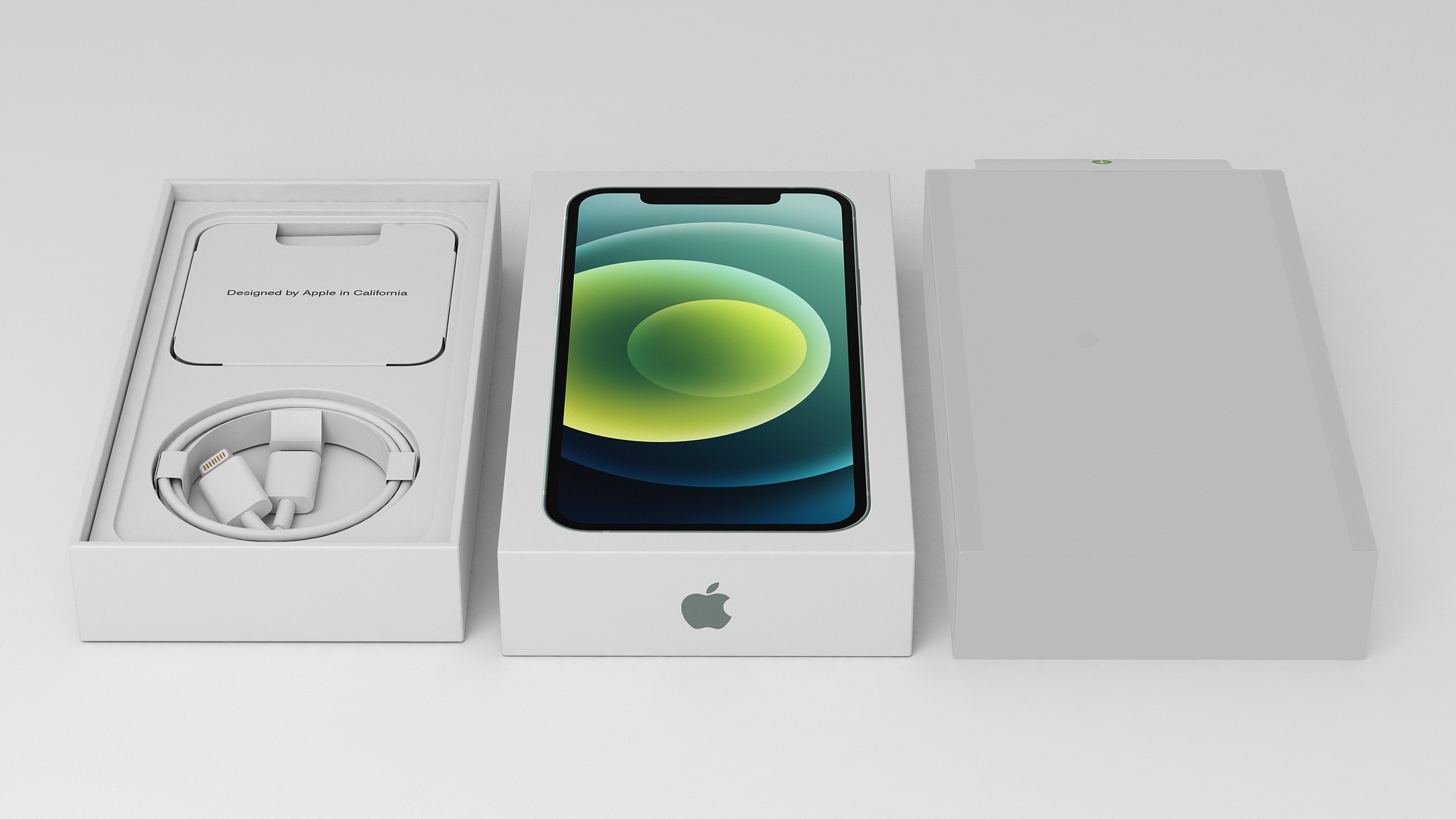 iPhone 12 Package Box Green 3D