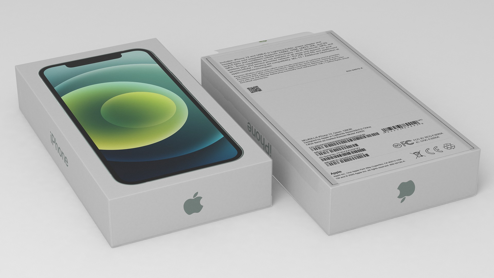 iPhone 12 Package Box Green 3D