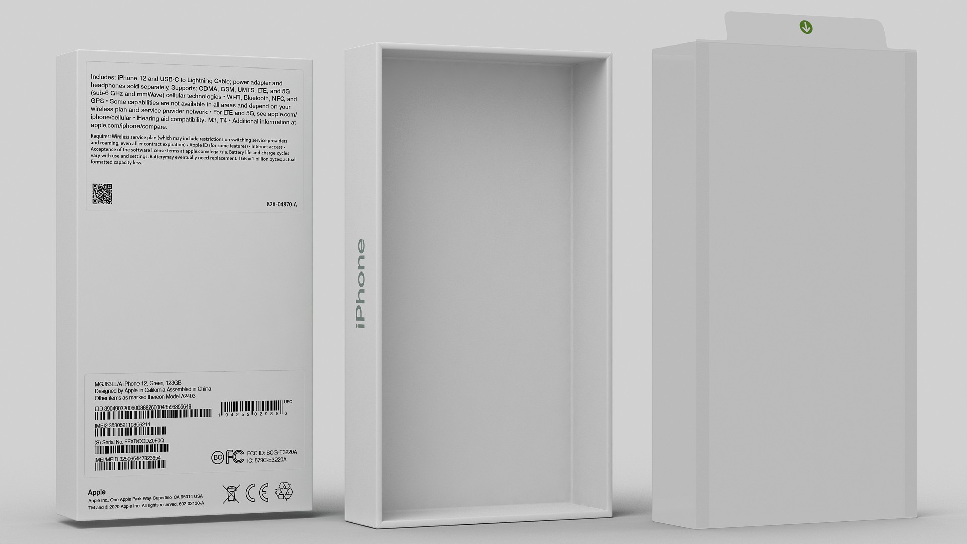 iPhone 12 Package Box Green 3D