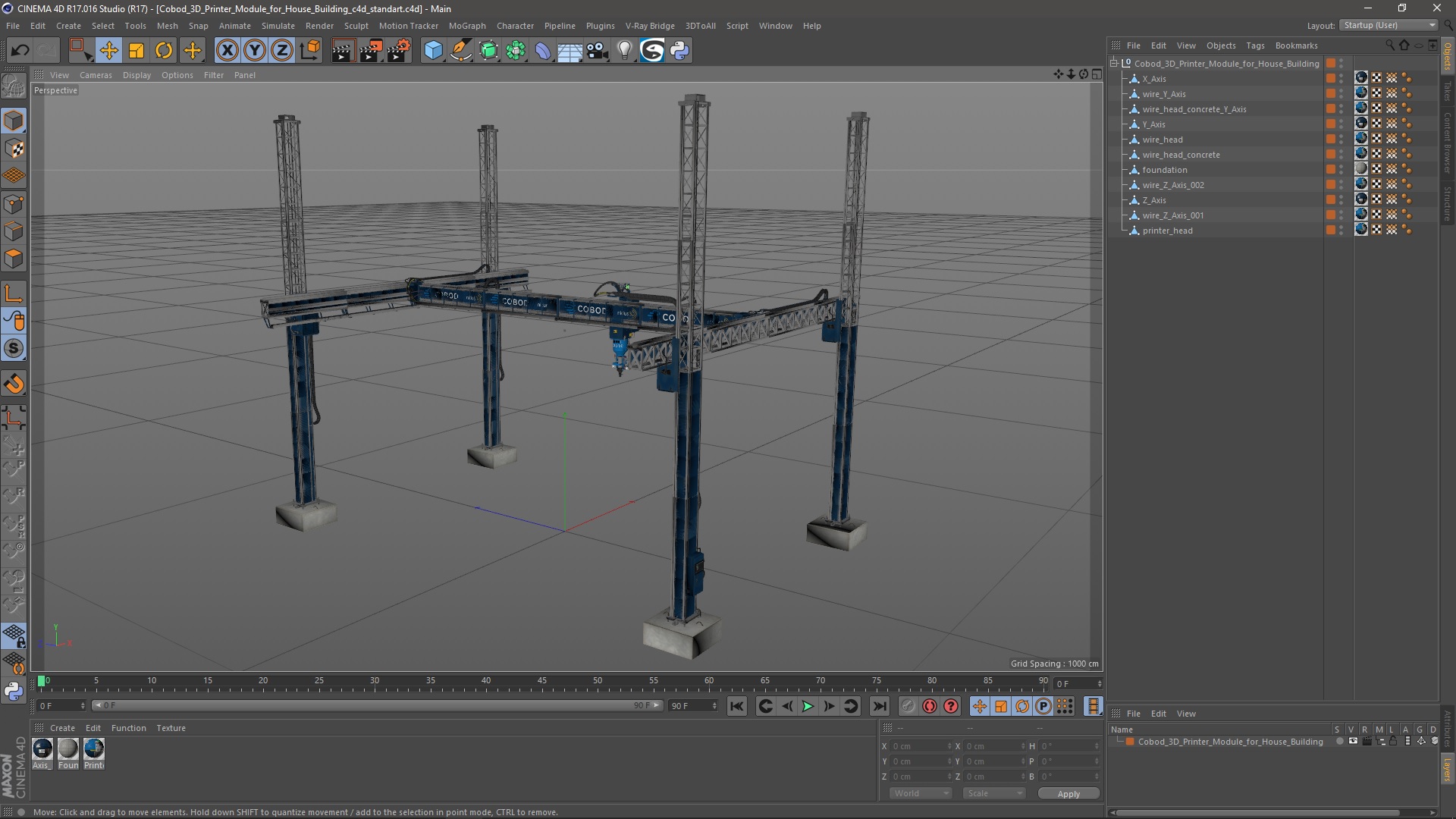Cobod 3D Printer Module for House Building 3D
