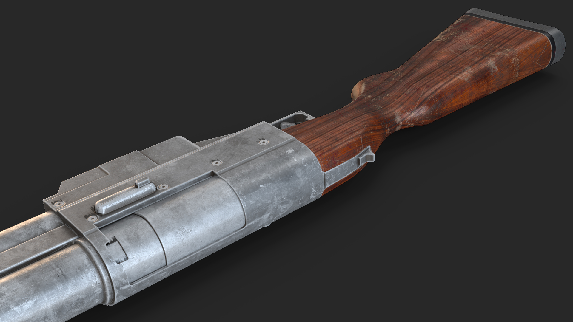 China Lake Grenade Launcher Game Weapon 3D model