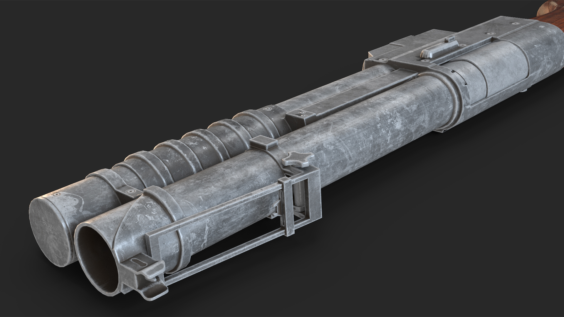 China Lake Grenade Launcher Game Weapon 3D model