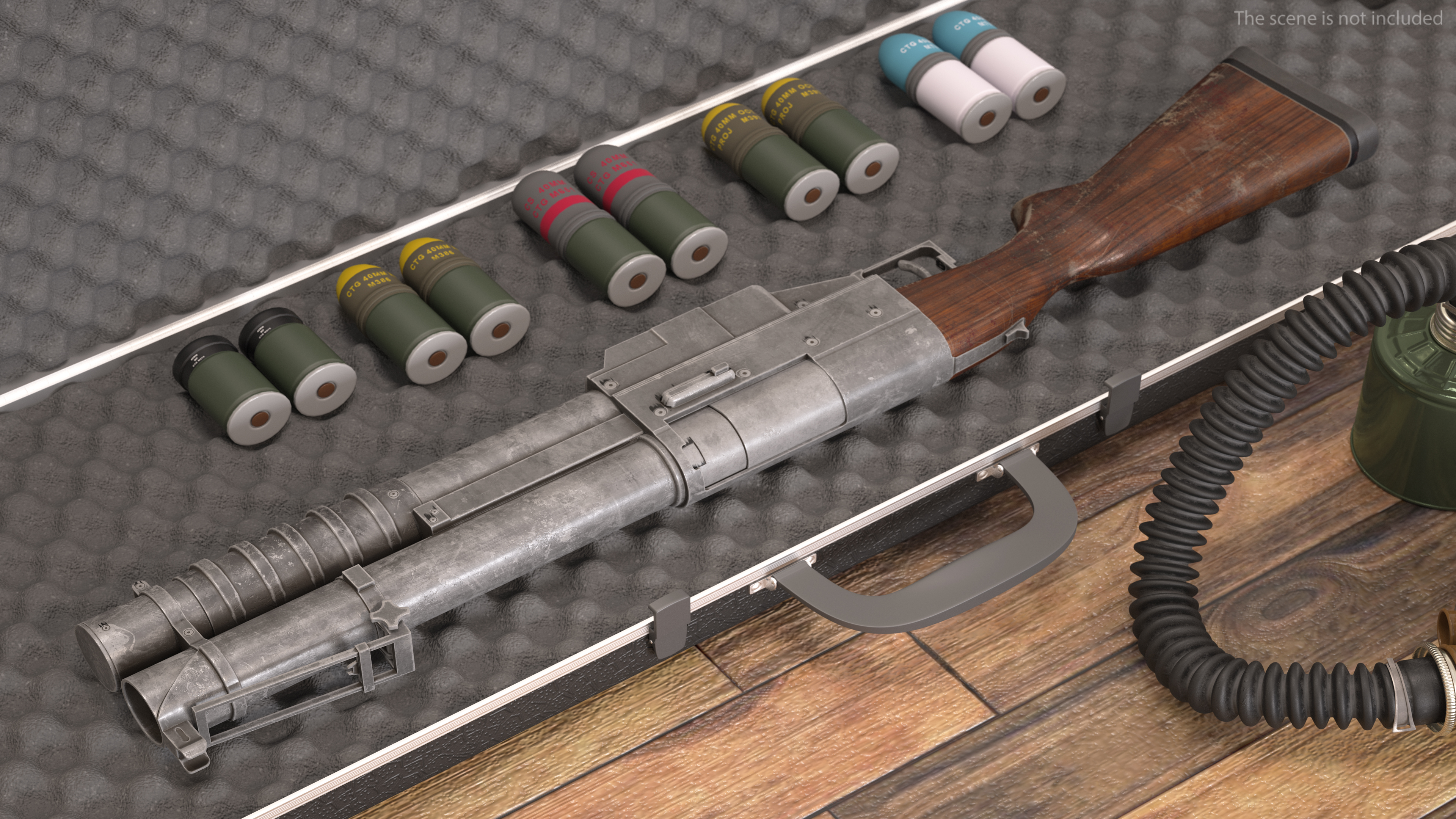 China Lake Grenade Launcher Game Weapon 3D model