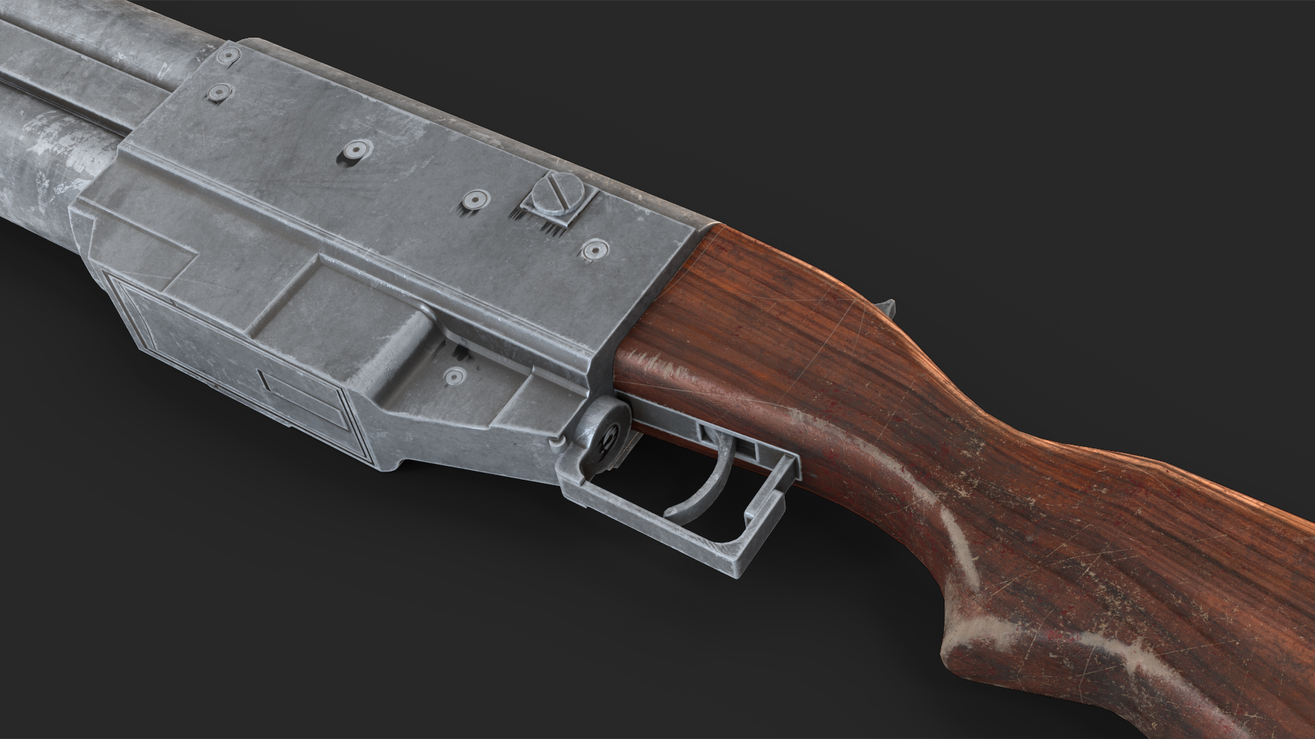 China Lake Grenade Launcher Game Weapon 3D model