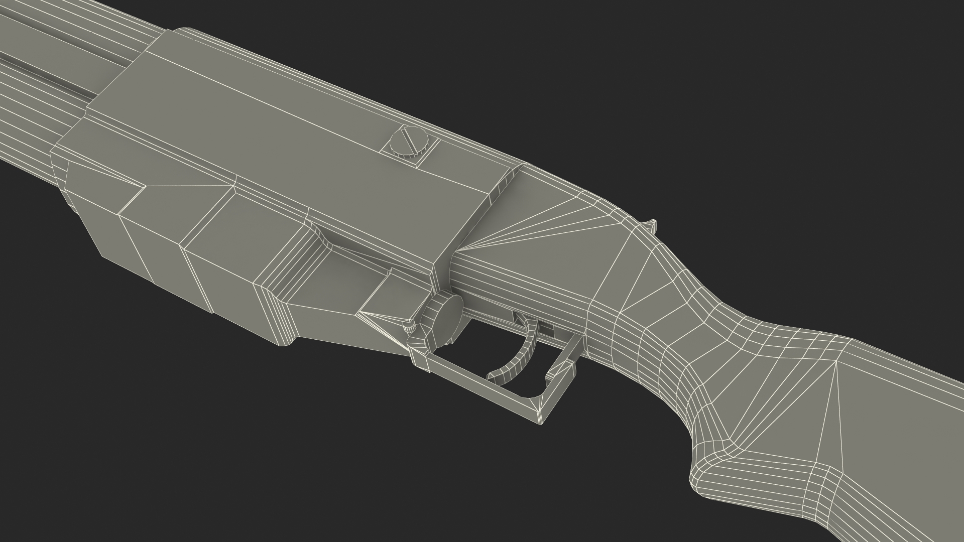 China Lake Grenade Launcher Game Weapon 3D model